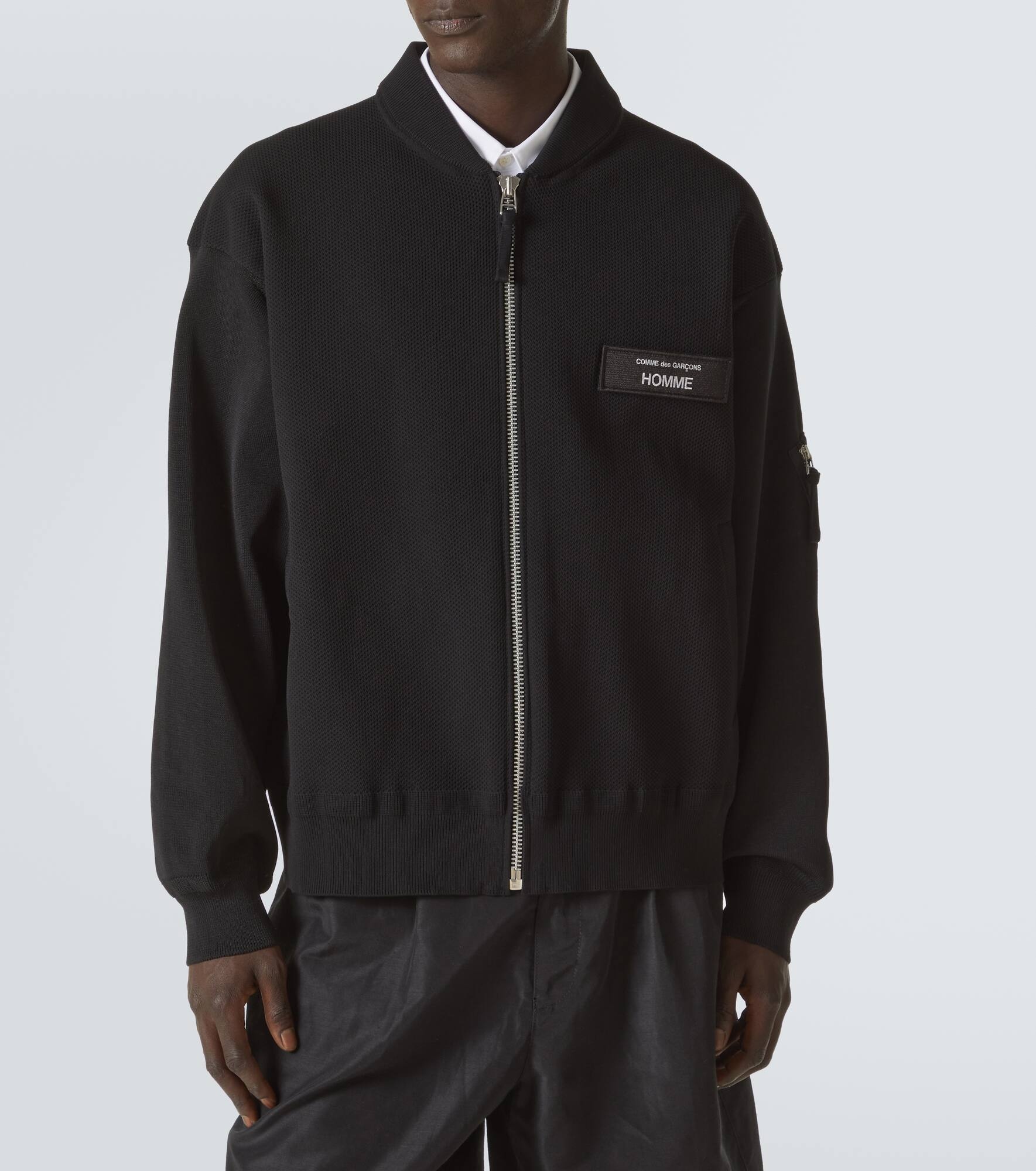 Knitted jersey bomber jacket - 3