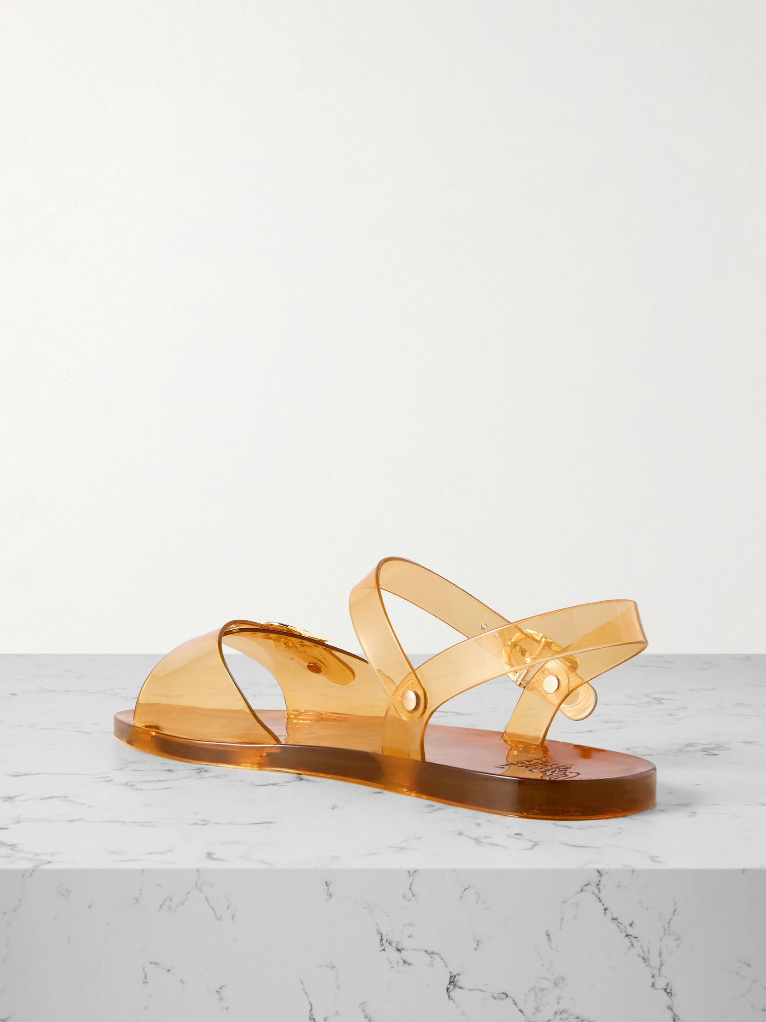 Irini recycled-PVC slingback sandals Tan - 3