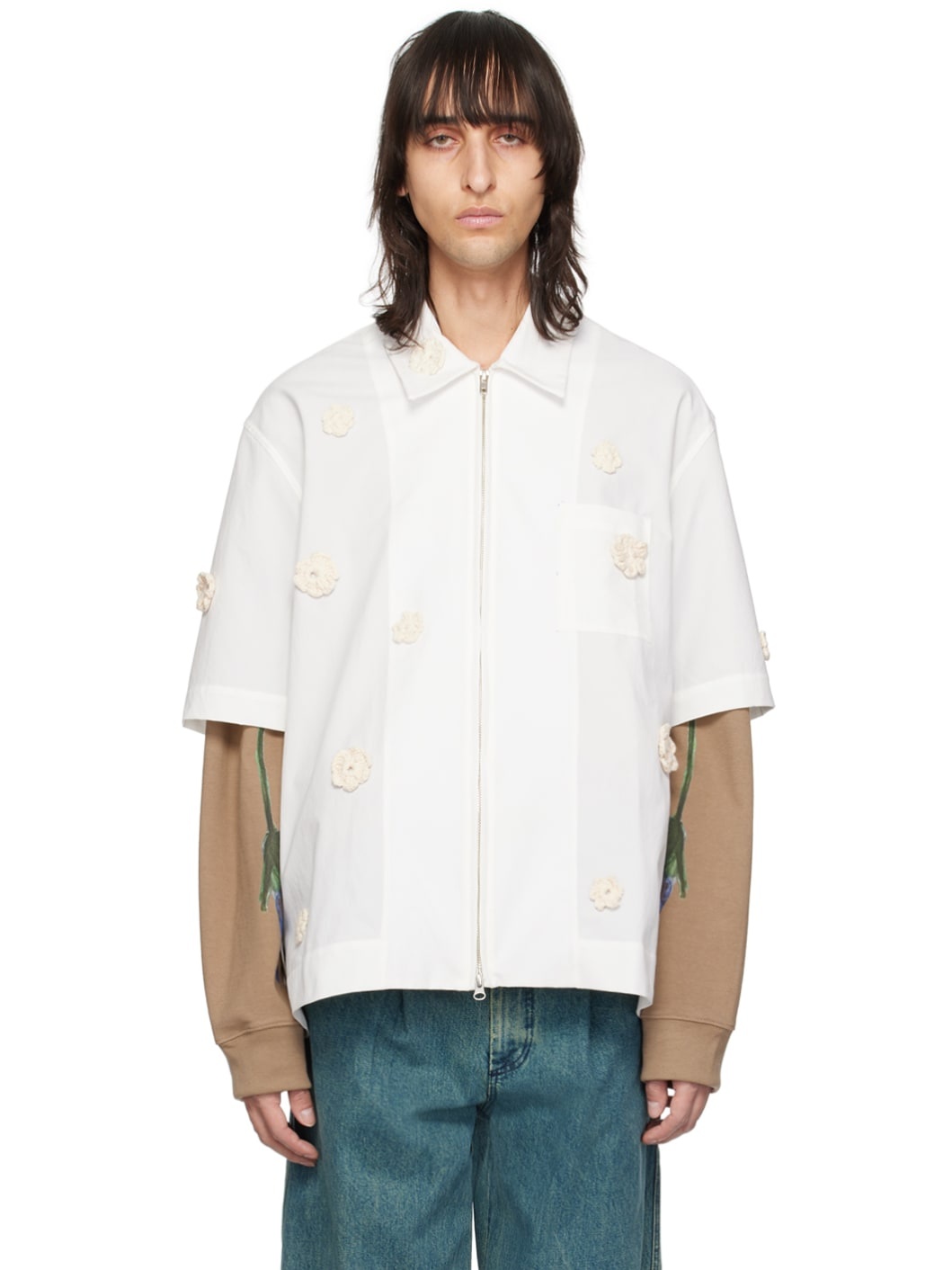 White Appliqué Shirt - 1