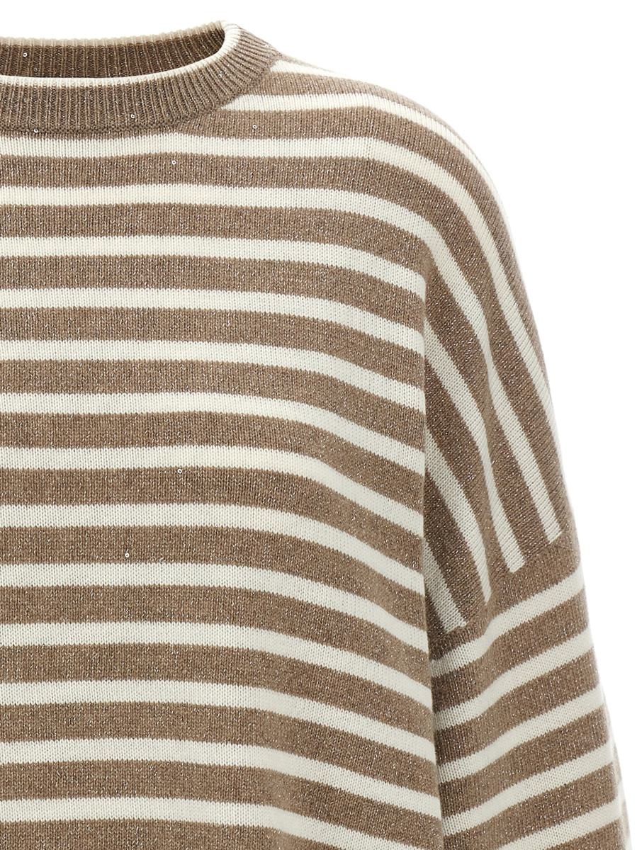 Brunello Cucinelli Sequin Striped Sweater - 3