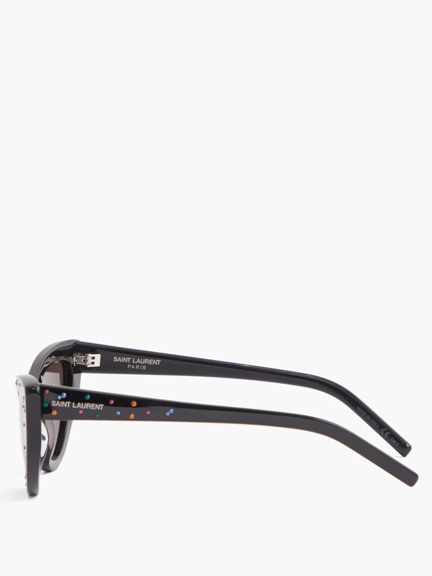 Lily crystal-stud cat-eye acetate sunglasses - 3