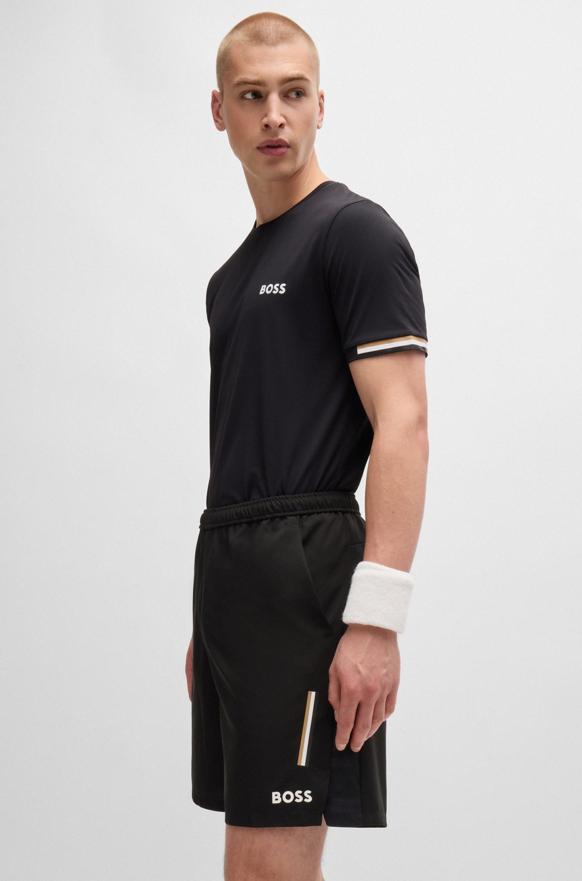 BOSS X MATTEO BERRETTINI WATER-REPELLENT SHORTS WITH LOGO PRINT - 5