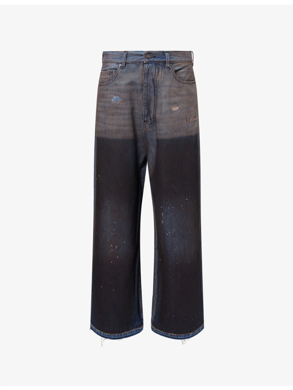 Faded Carpenter Straight-Leg Denim Jeans - 1