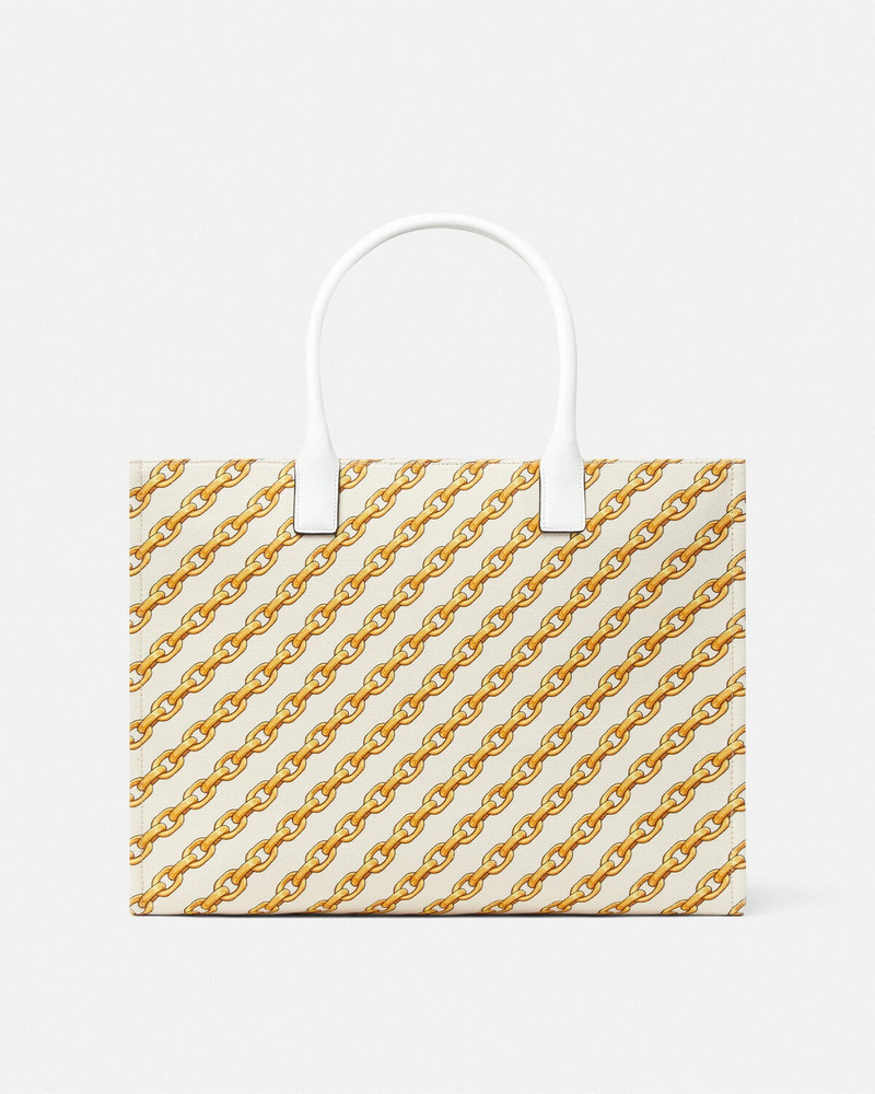 VERSACE Chain Stripes La Medusa Large Tote Bag outlook