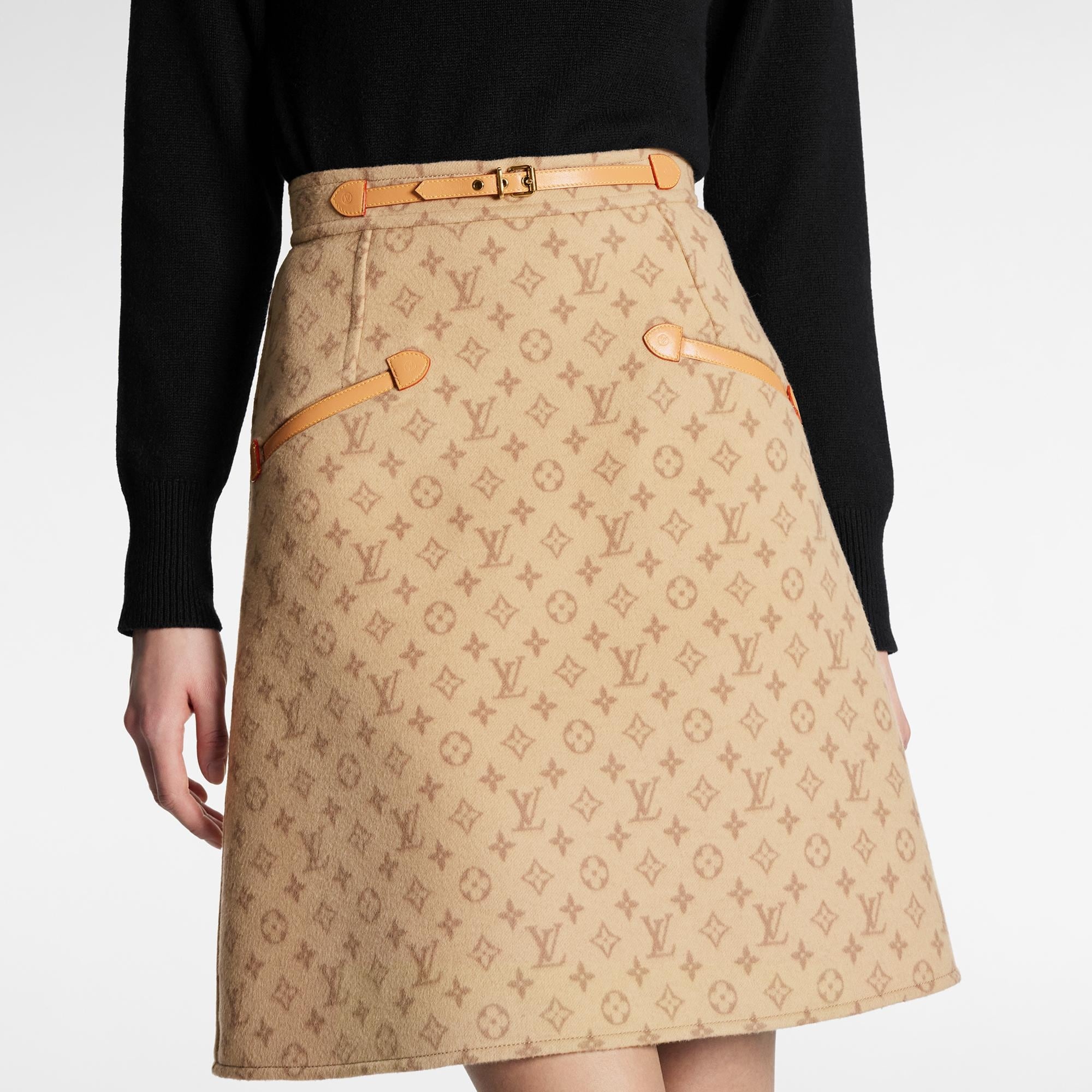 Preppy Double Face A-line Skirt - 4
