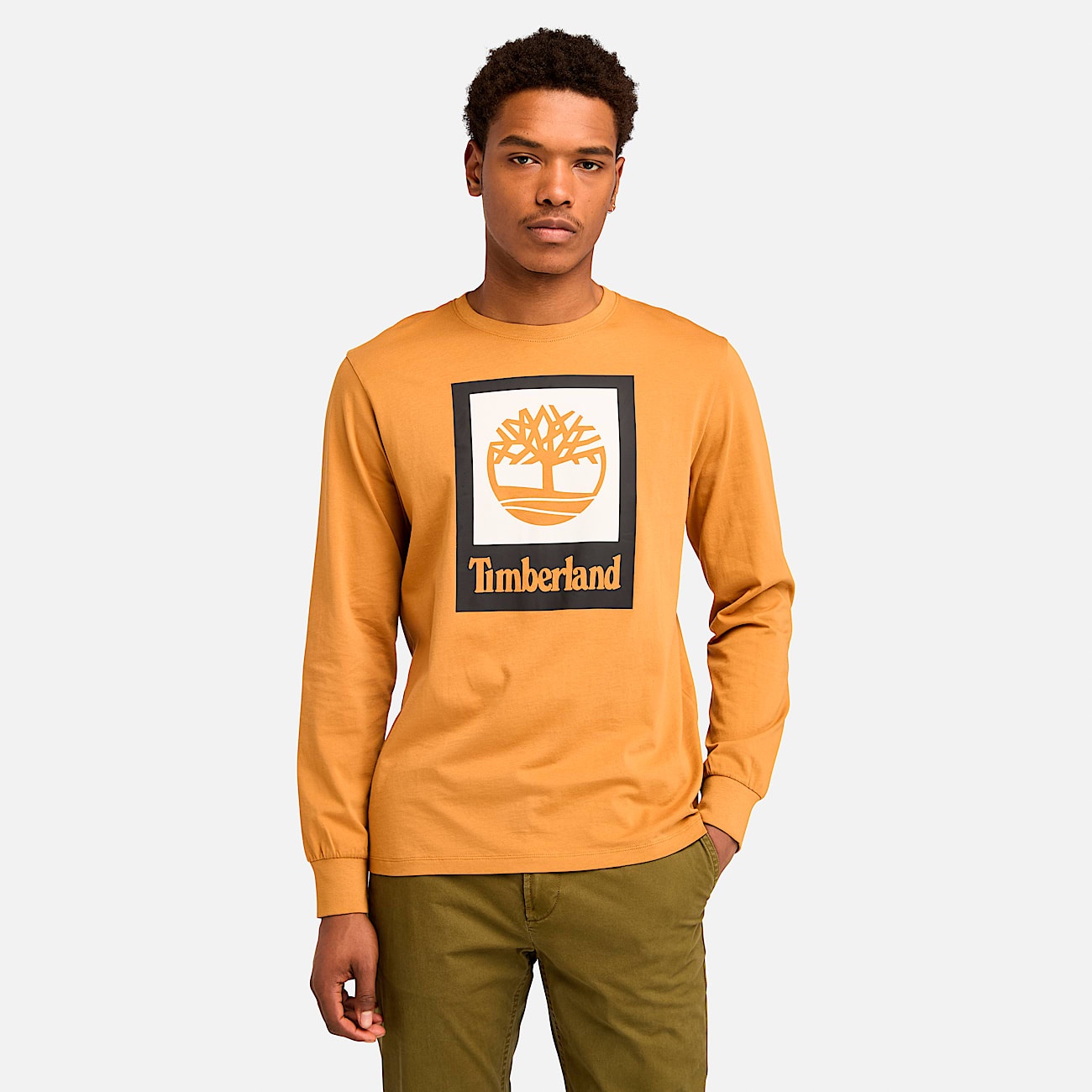 Men's Stack Logo Colored Long Sleeve Tee - 2