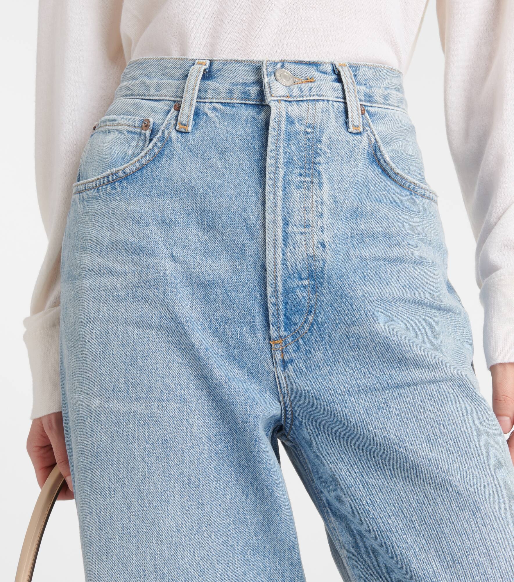 Dame high-rise wide-leg jeans - 4