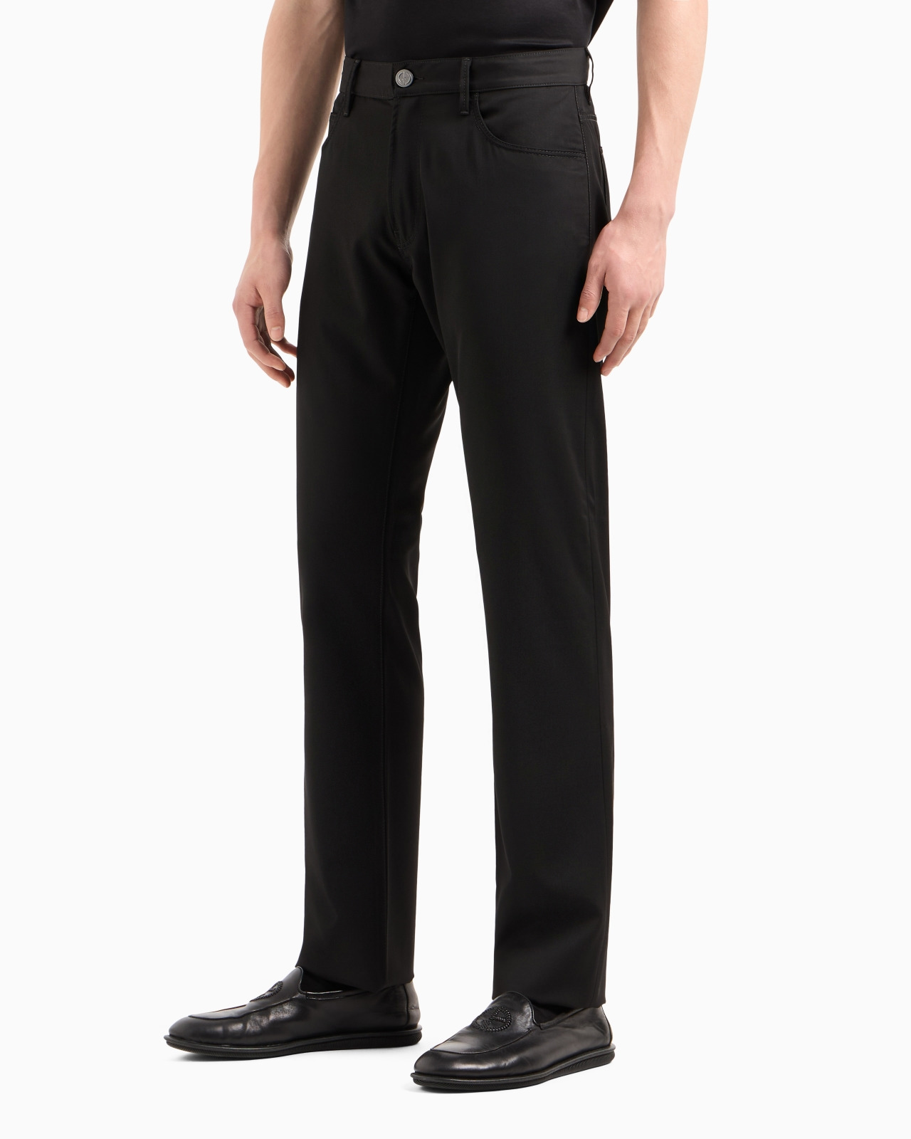 Five-pocket, regular-fit, virgin-wool trousers - 4