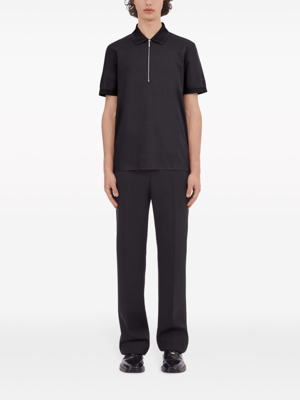 logo-embroidered cotton polo shirt - 2