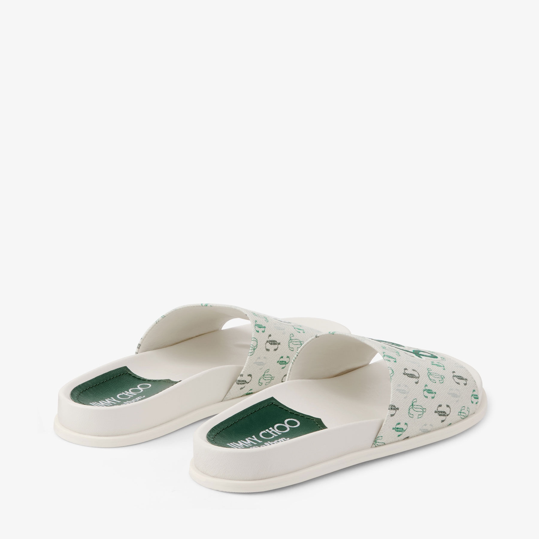 Jimmy Choo / Malbon 2.0 Slide F 
Monogram Embroidered Jacquard Slides - 6