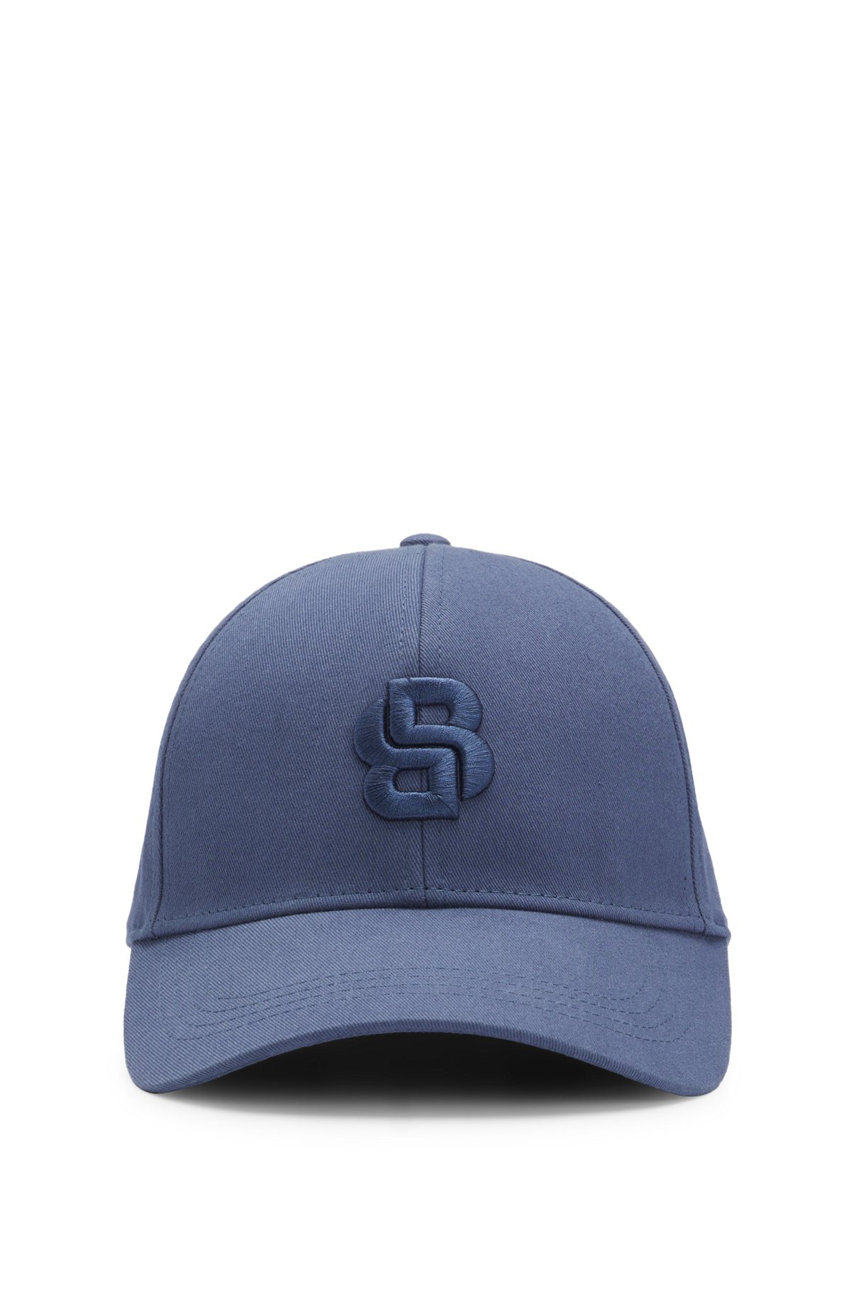 COTTON-TWILL CAP WITH EMBROIDERED DOUBLE B MONOGRAM - 2