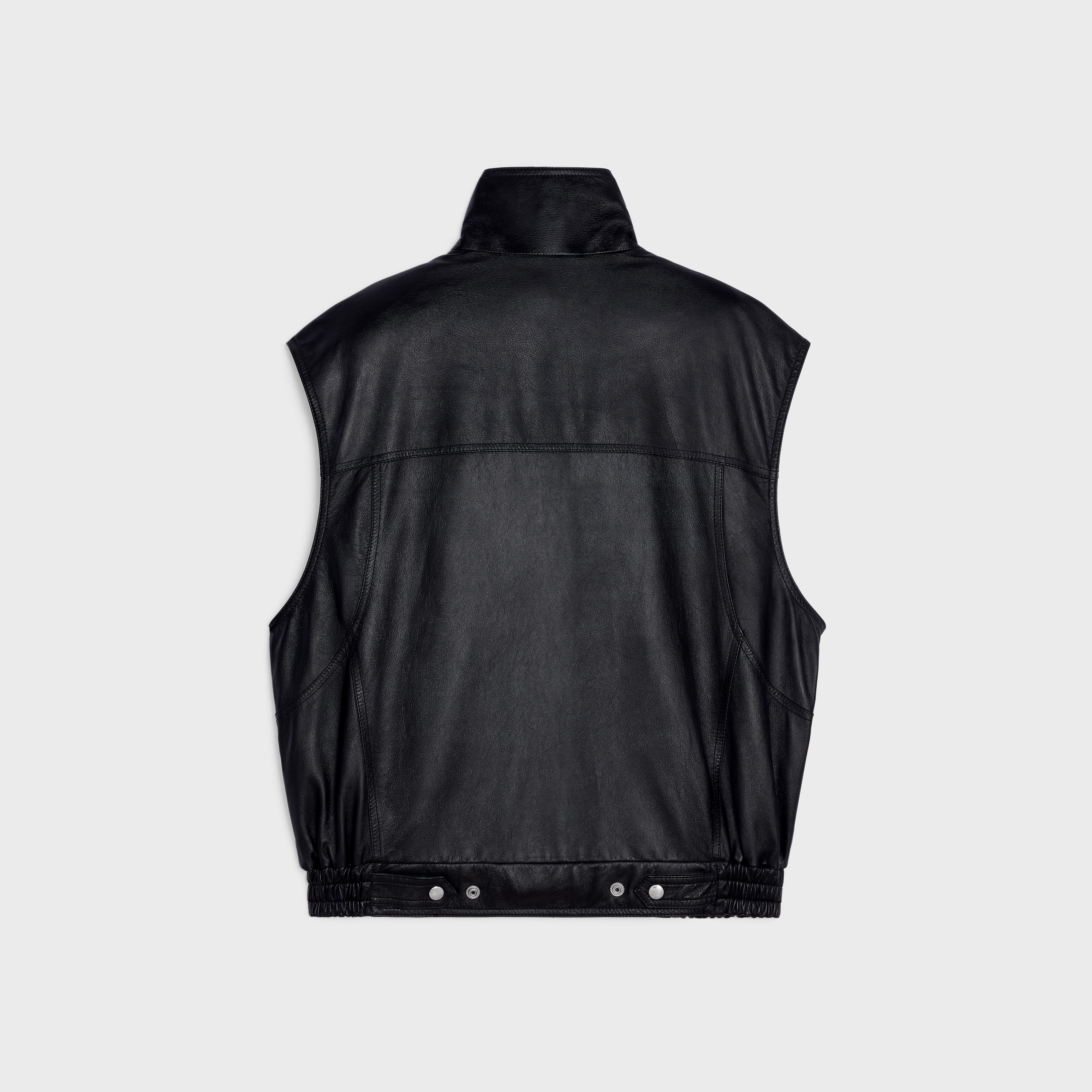 SLEEVELESS JACKET IN SOFT LAMBSKIN - 3