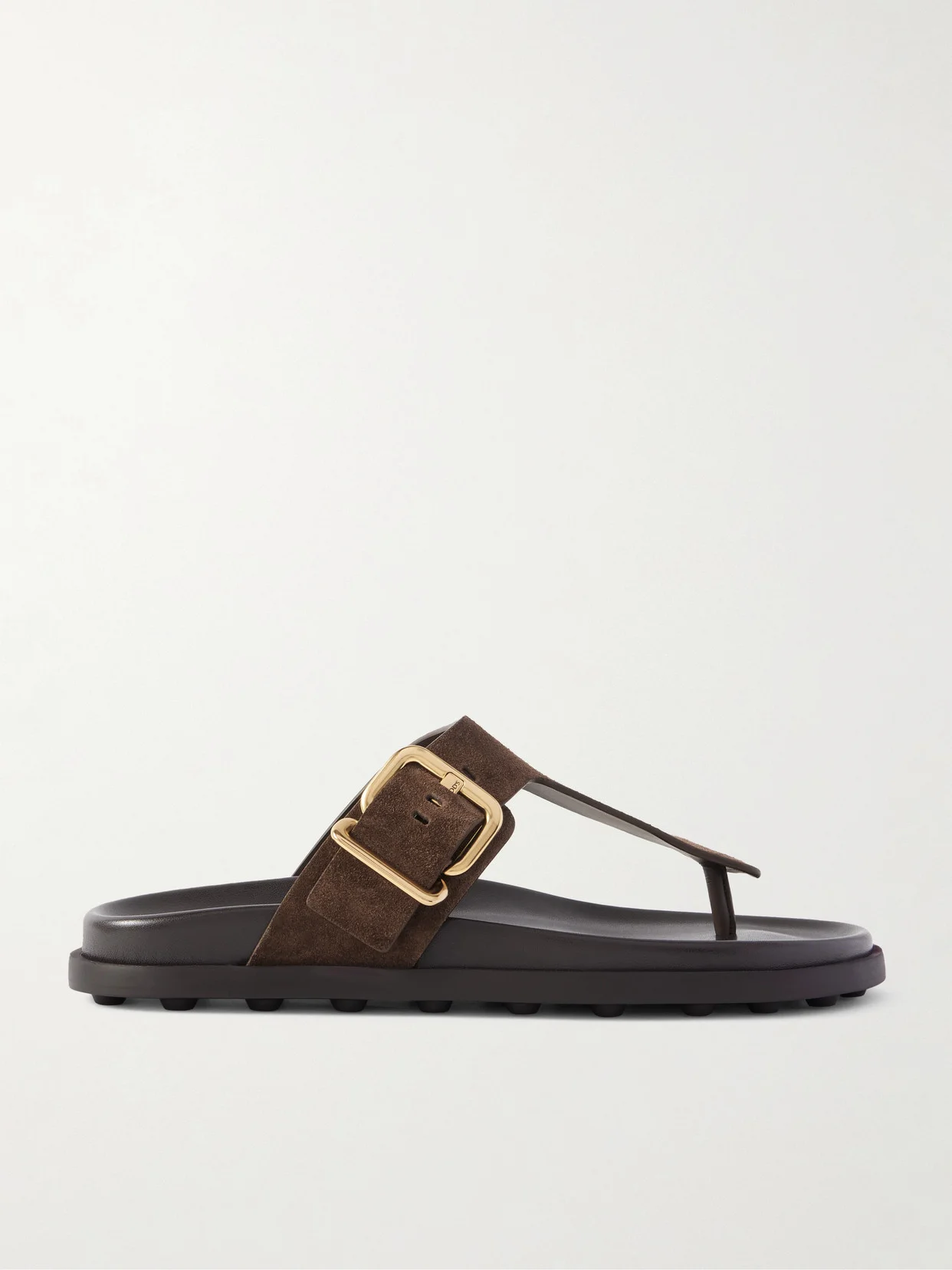 Buckled Suede Sandals - 1