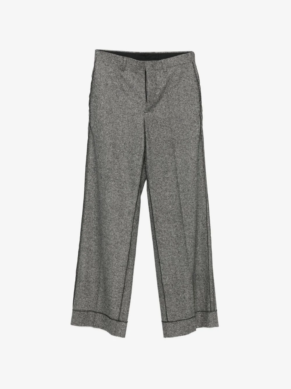 belt-loop wide-leg trousers - 1