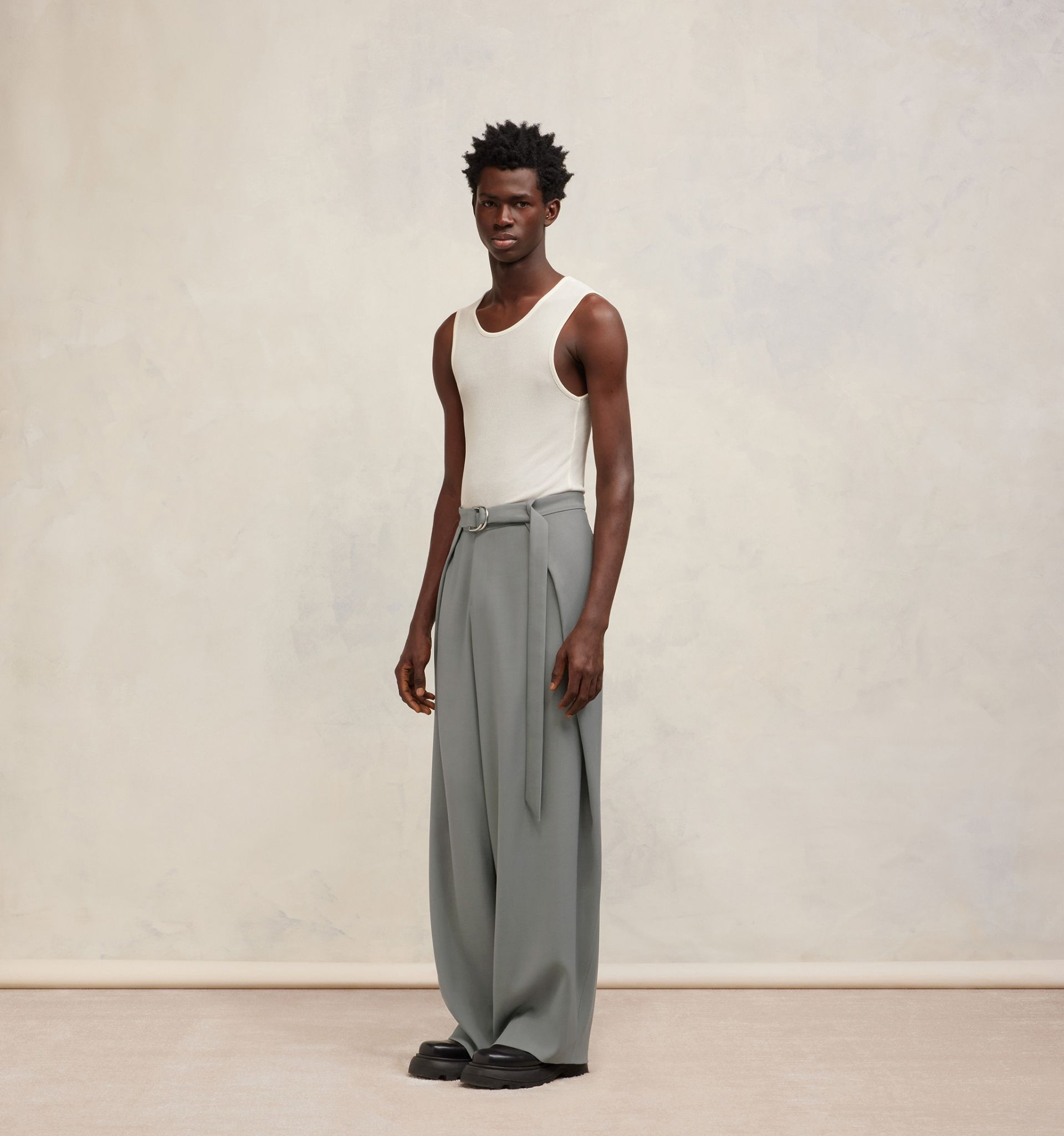 Wide Fit Trousers With Front Panels - 4