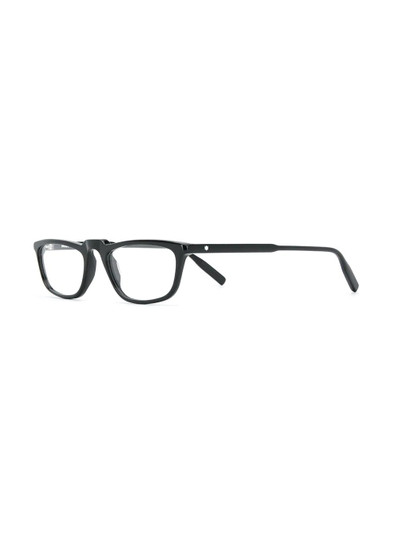 Montblanc matte-finish square frame glasses outlook