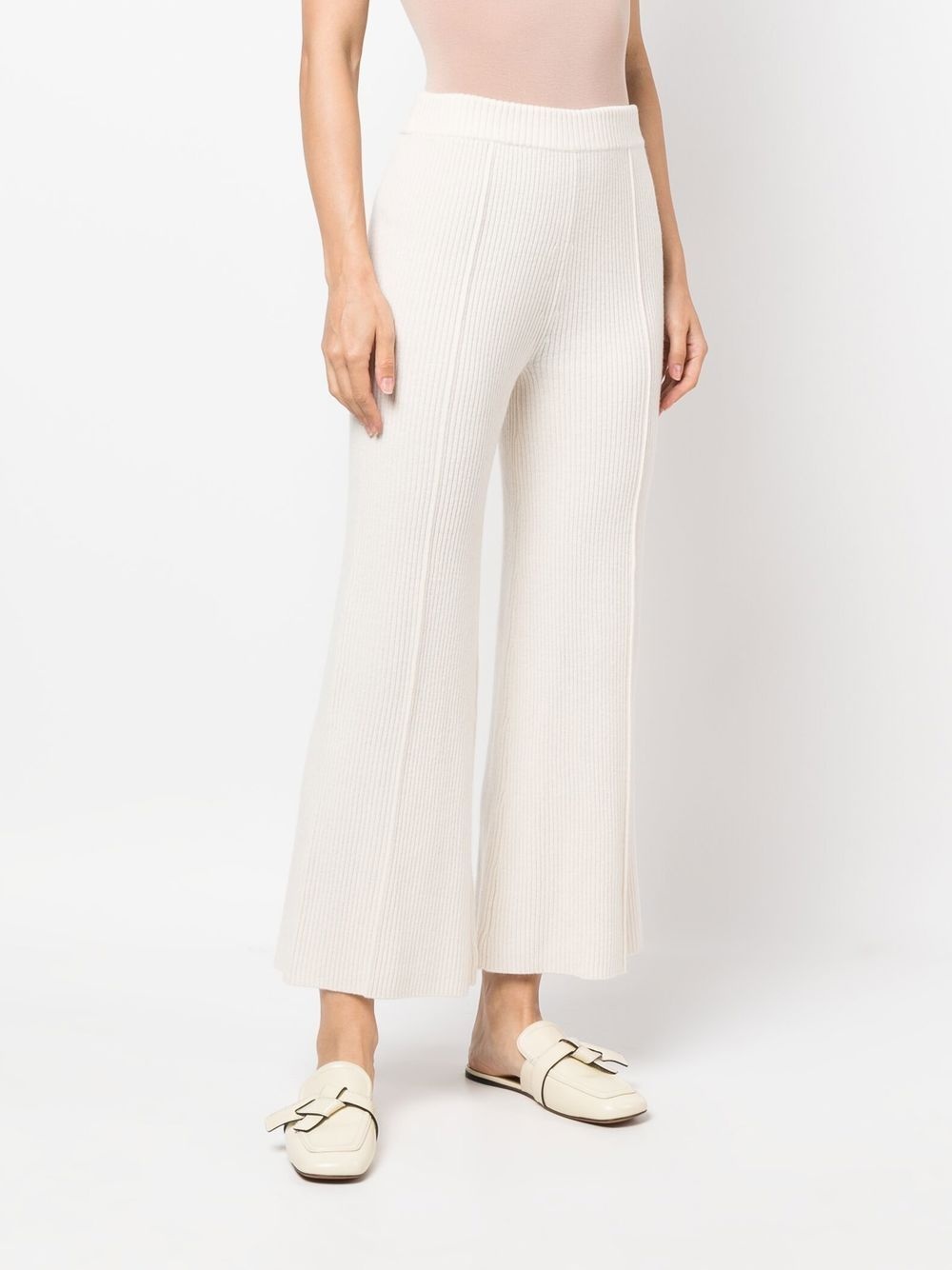 straight-leg merino-cashmere trousers - 3