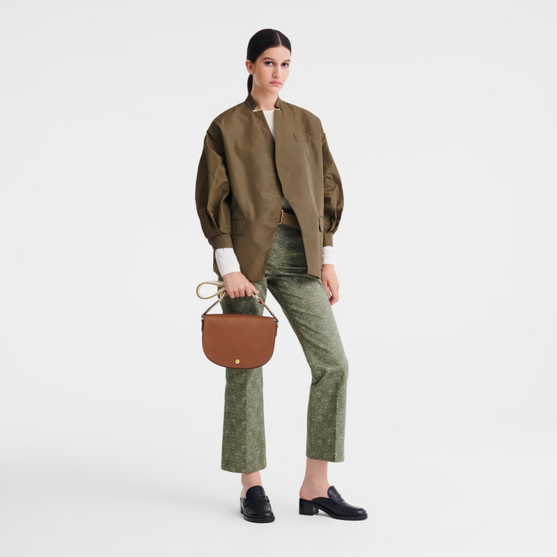 Longchamp Épure M Crossbody bag Cognac - Leather outlook