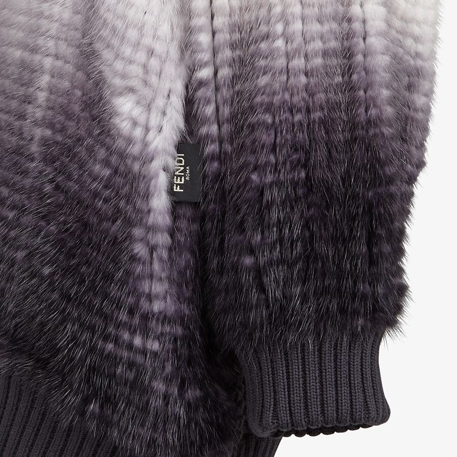 gray mink cardigan - 3