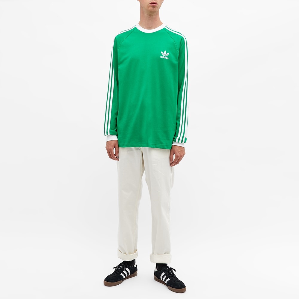 Adidas 3 Stripe Long Sleeve Tee - 5