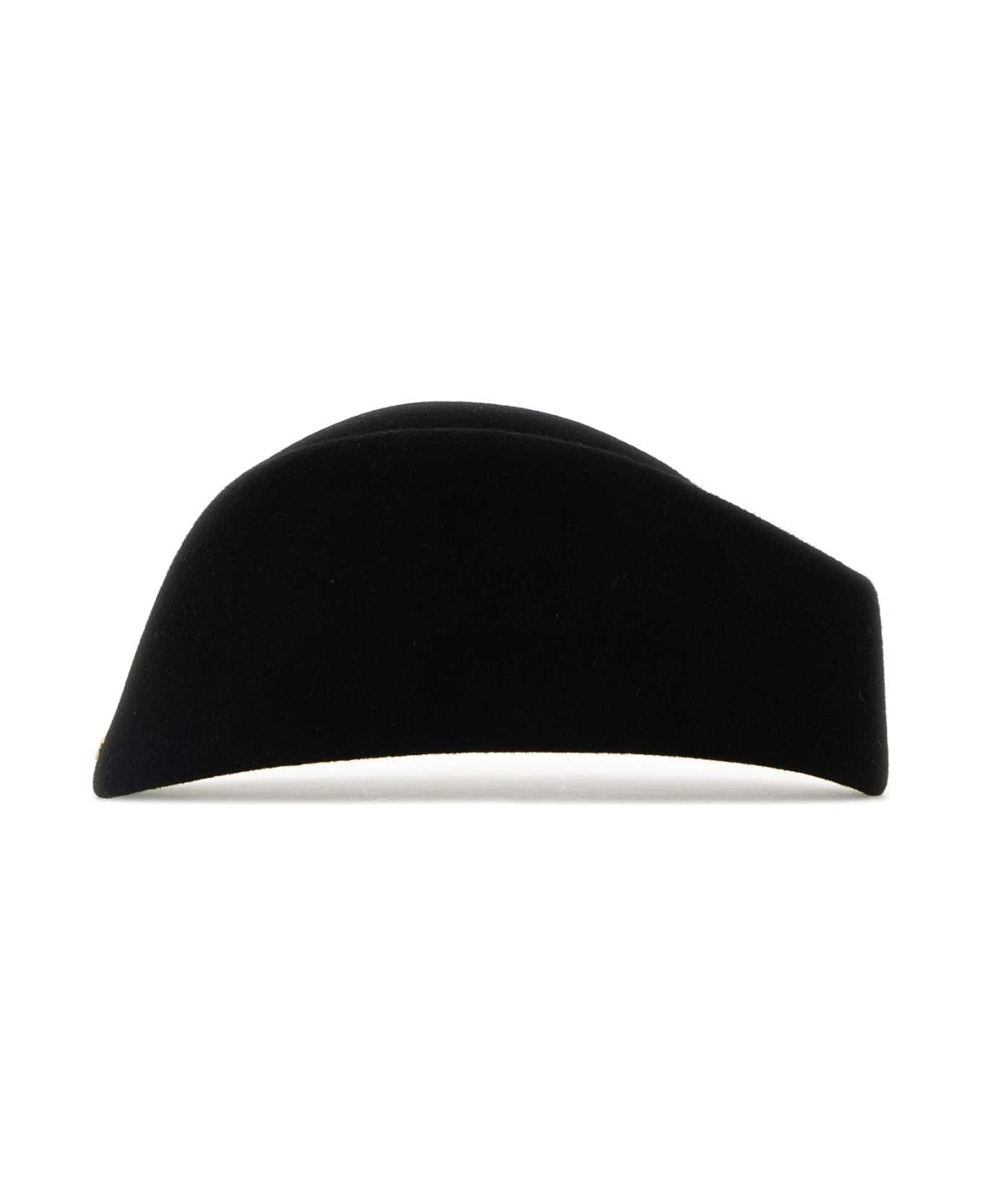 Black Wool Vlogo Signature Hat - 2
