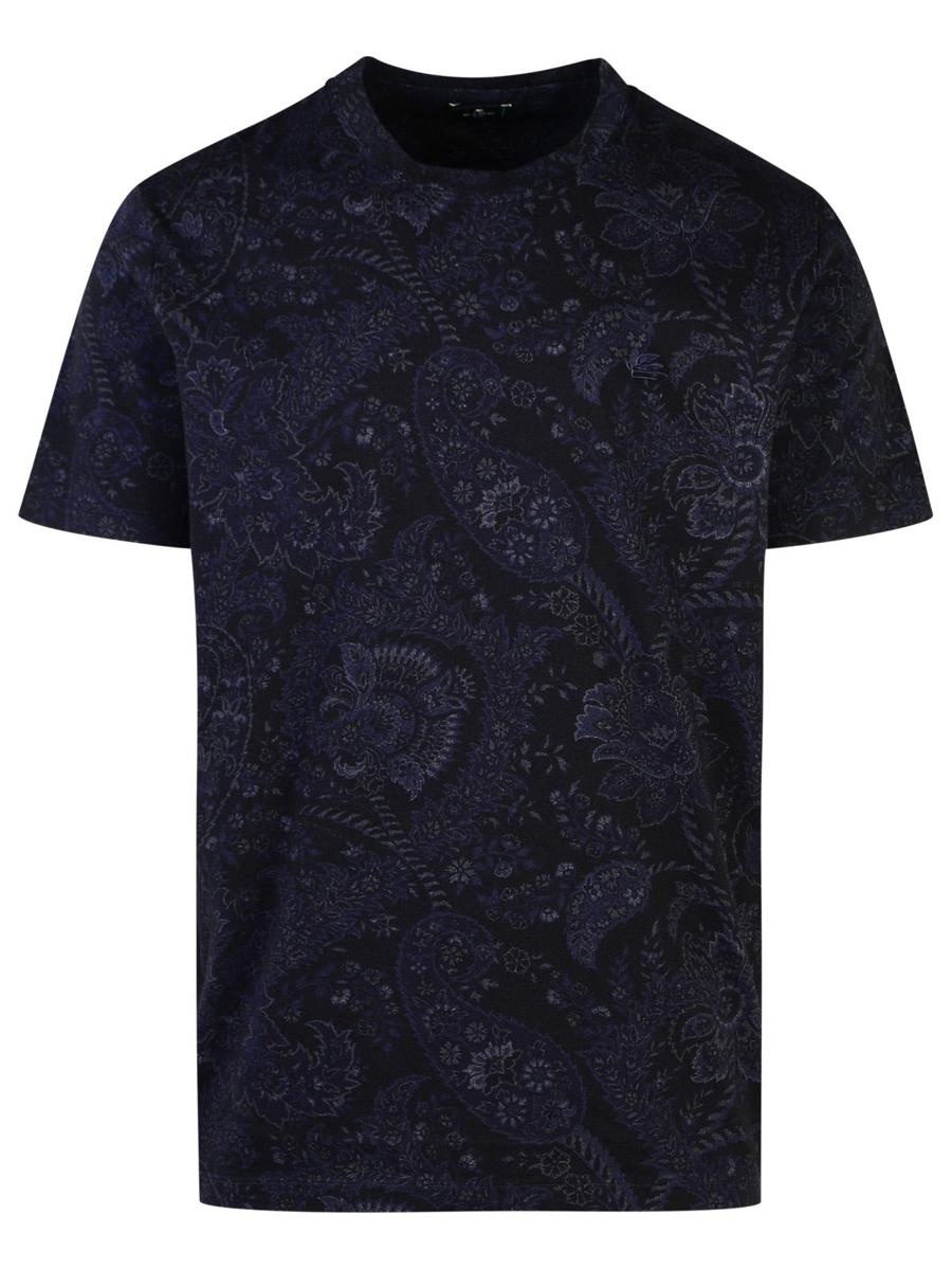 Etro ETRO 'ROMA' BLUE COTTON T-SHIRT - 1