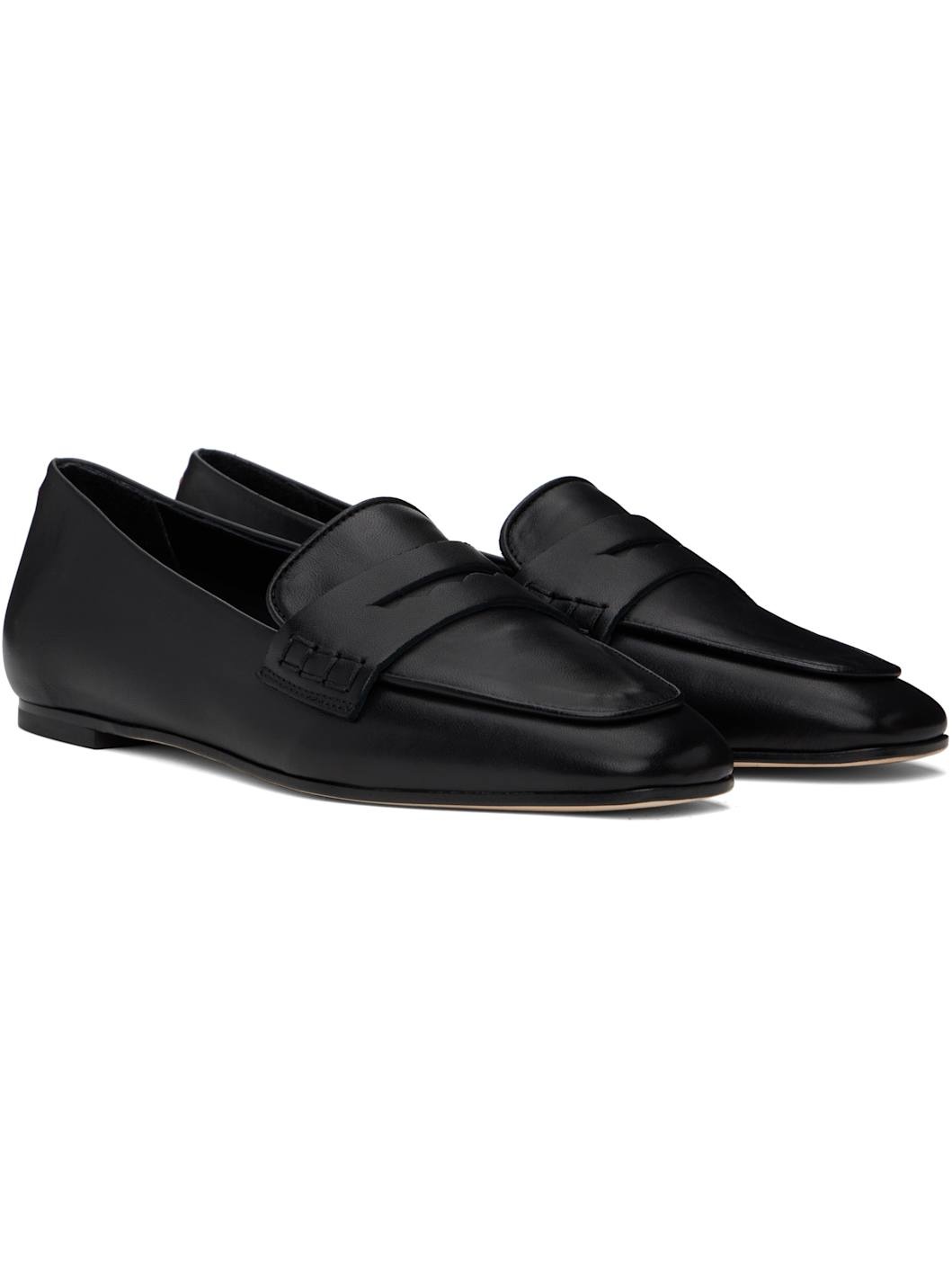 Black Alfie Leather Loafers - 4