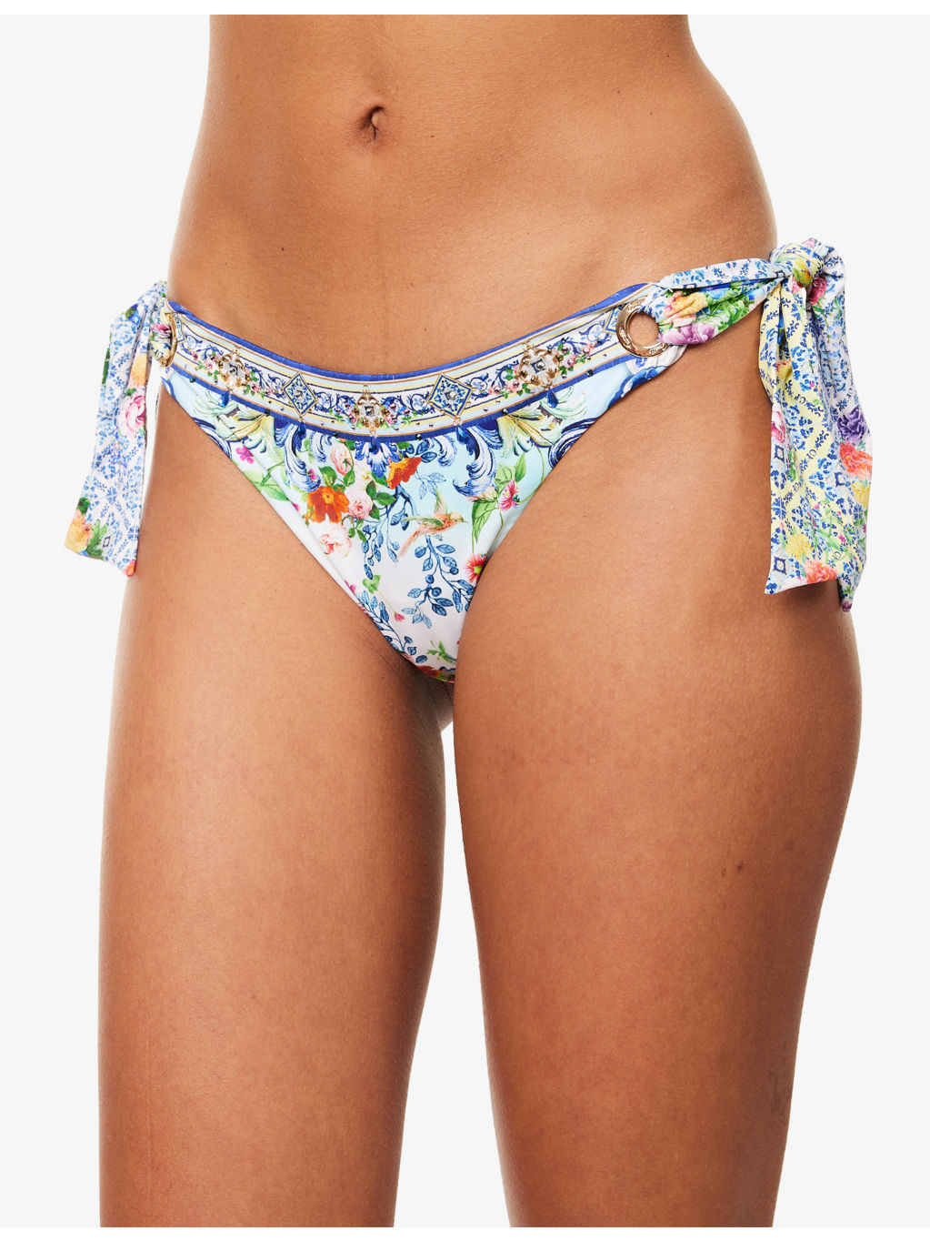 Wall To Wall Wonders Eyelet Tie Bikini Set - 4