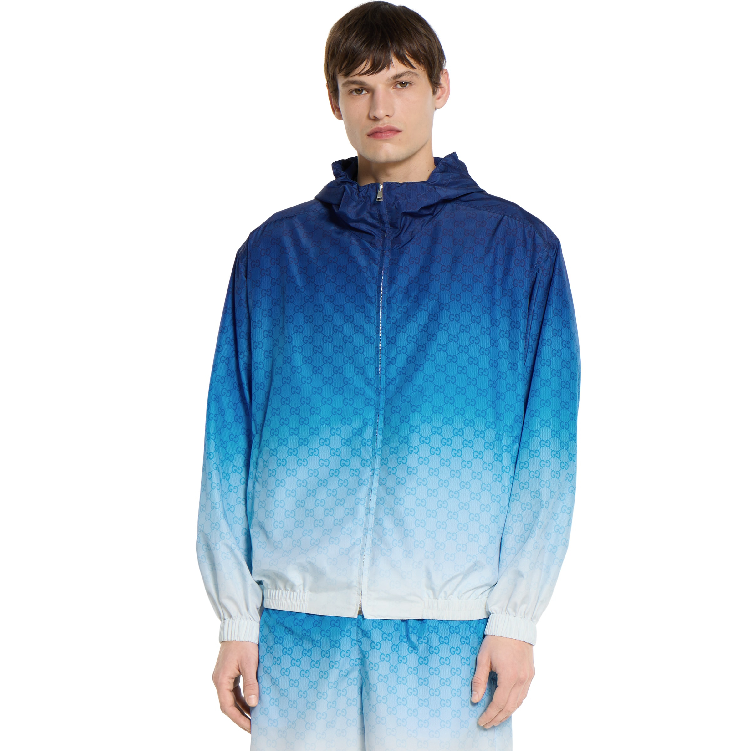 Printed technical poplin zip jacket - 3