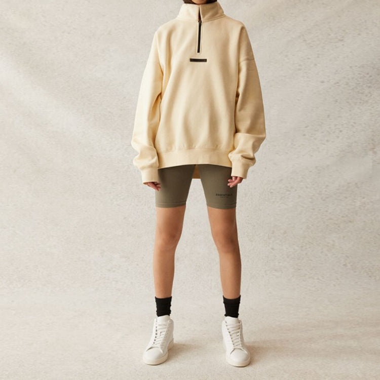 Fear of God Essentials SS21 Mockneck Half Zip Buttercream FOG-SS21-576 - 4
