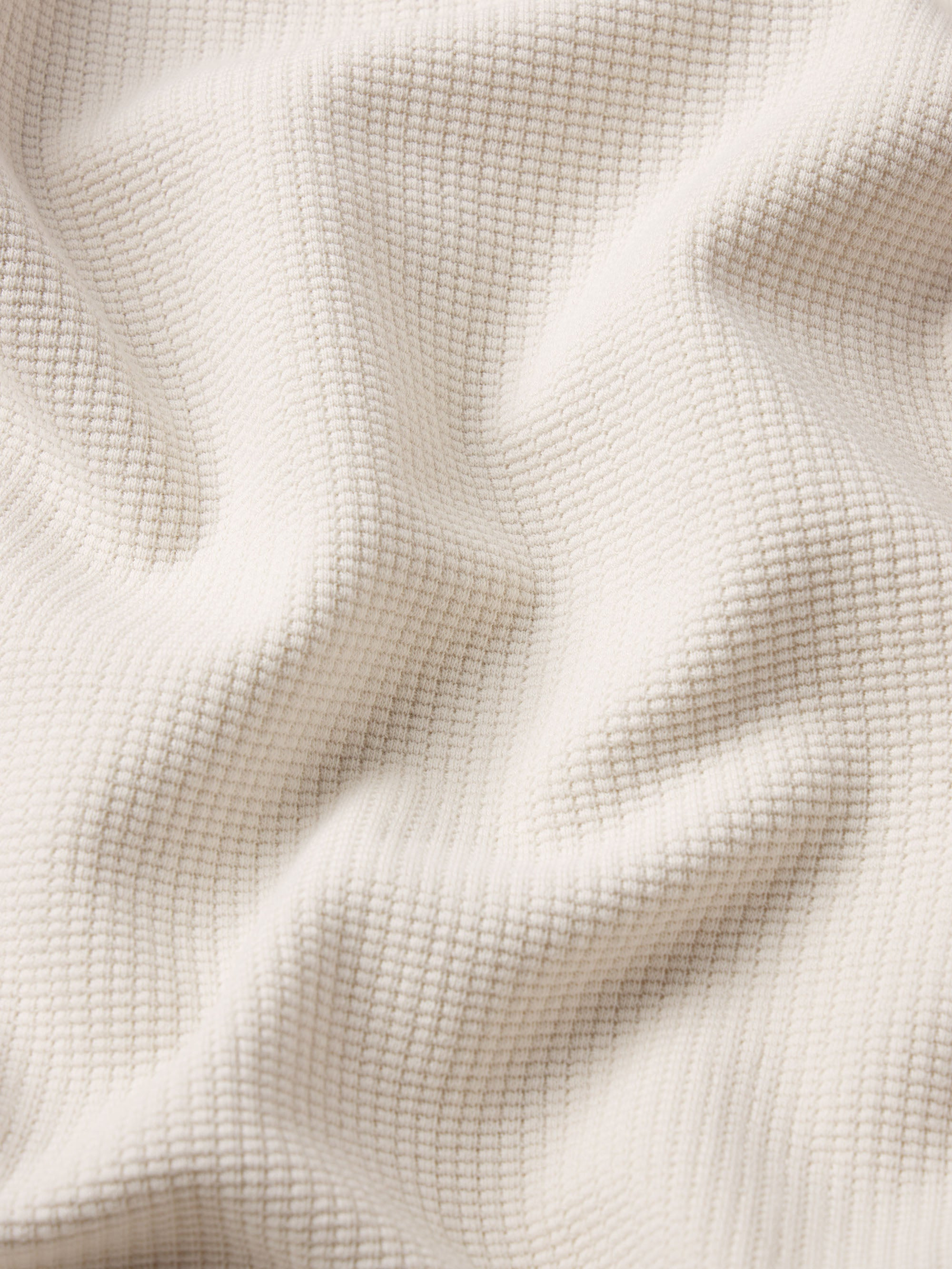 Waffle Textured Shirt in Warm White - 4