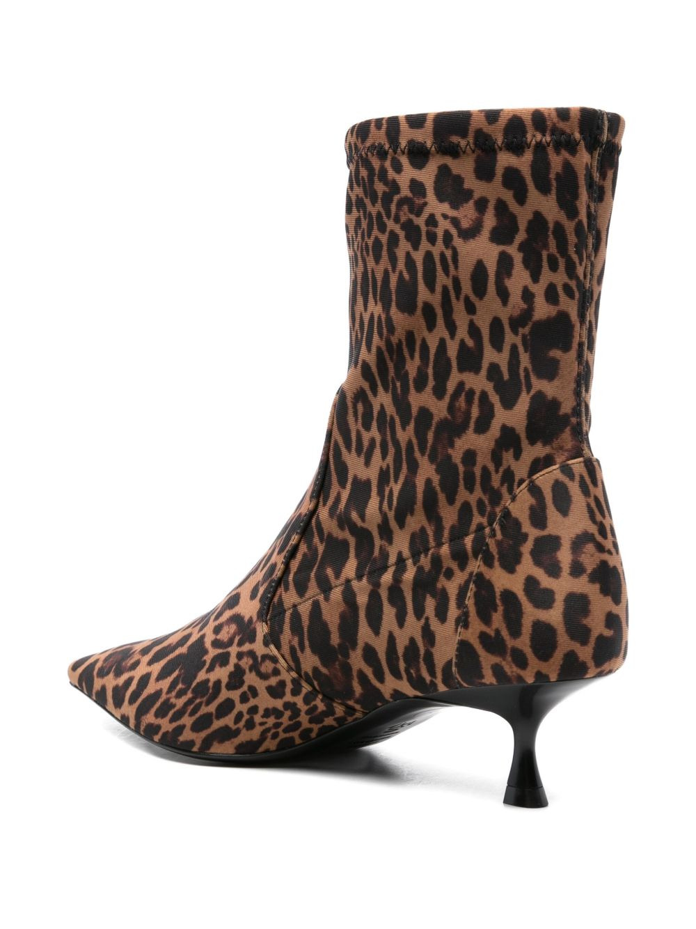 leopard-print pointed-toe boots - 3