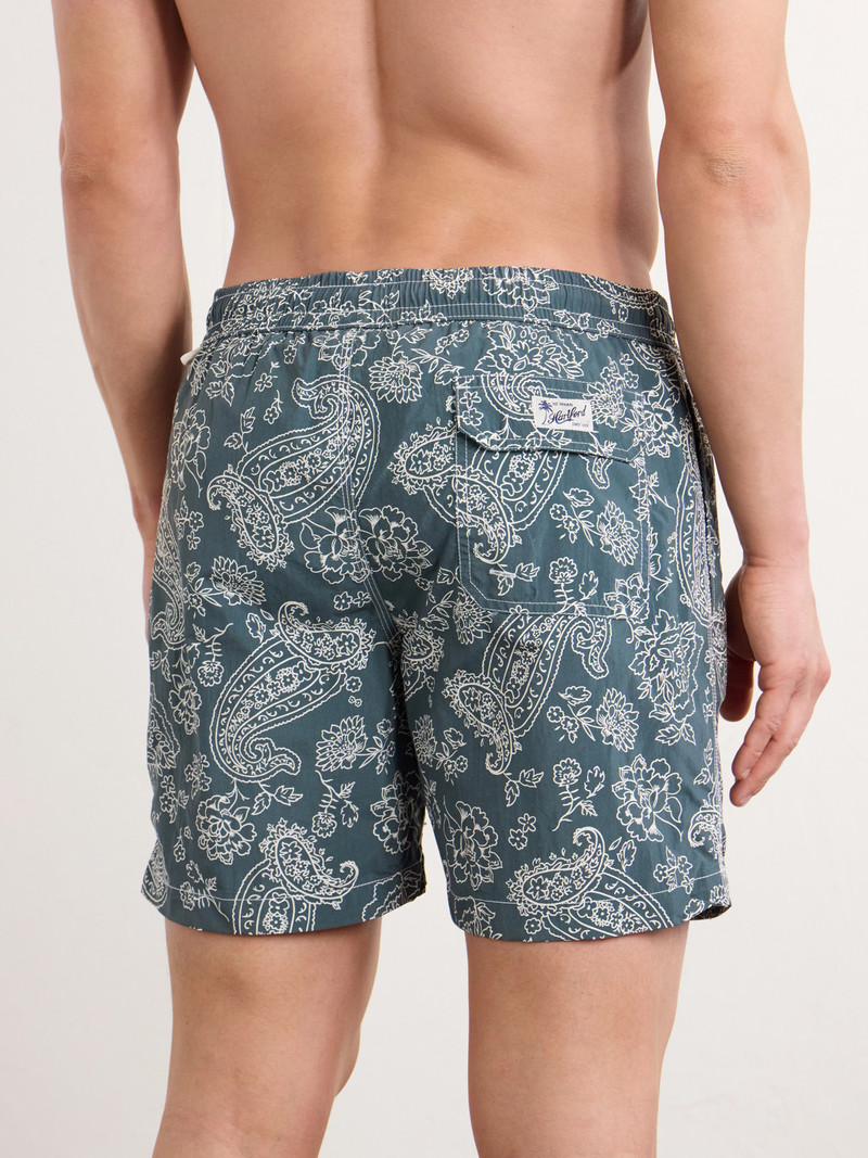 Straight-Leg Mid-Length Printed Swim Shorts 3