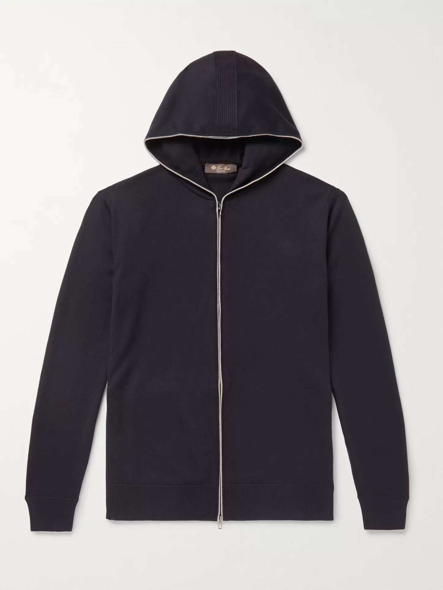 Cotton and Cashmere-Blend Zip-Up Hoodie - 1