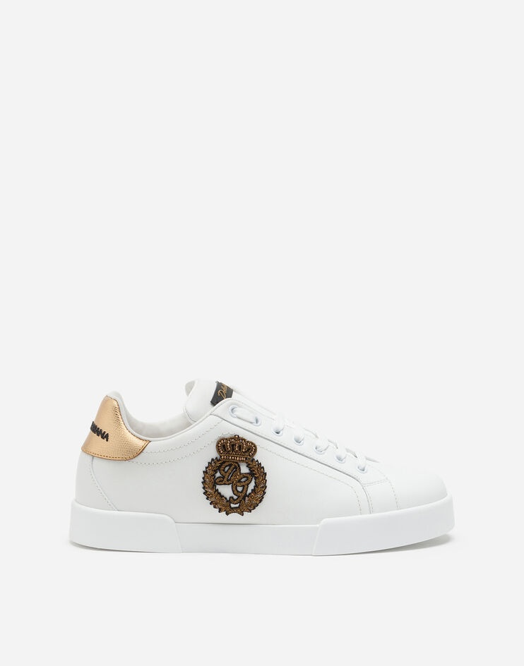 Calfskin nappa Portofino sneakers with crown patch - 1