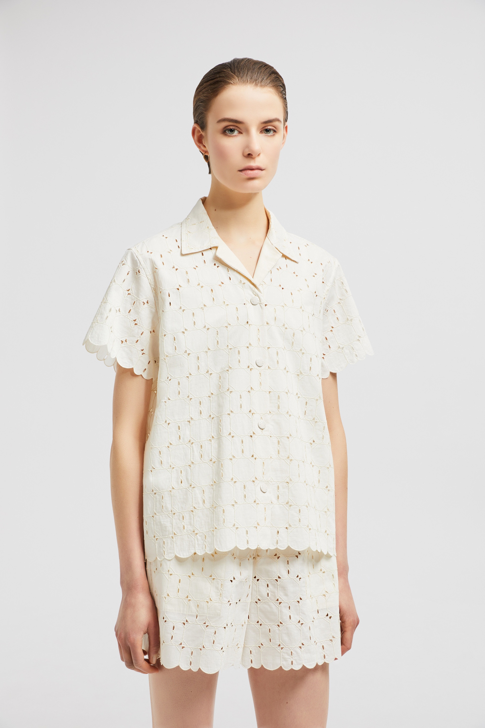 Broderie Anglaise Short Sleeve Shirt - 3