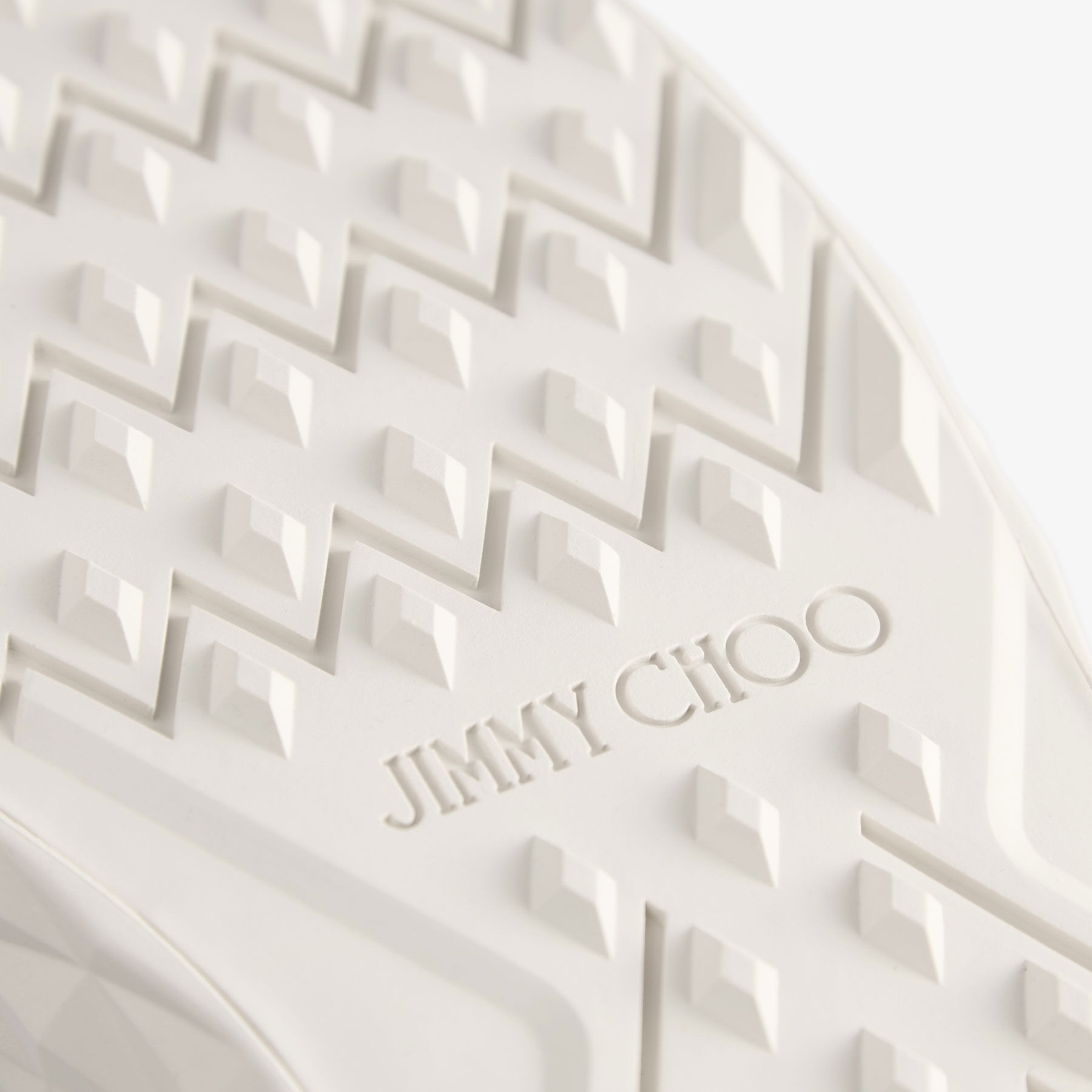 Jimmy Choo / Malbon 2.0 Diamond F 
Women's Latte Leather and Malbon Green Trainers with Detachable K - 6