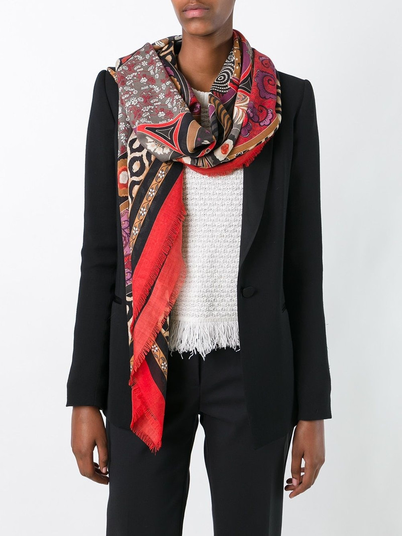 FERRAGAMO floral print scarf outlook
