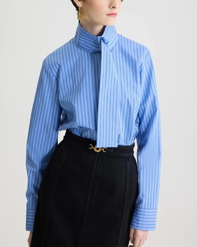 PATOU SCARF COLLAR BLOUSE IN PRINTED ORGANIC COTTON POPLIN outlook