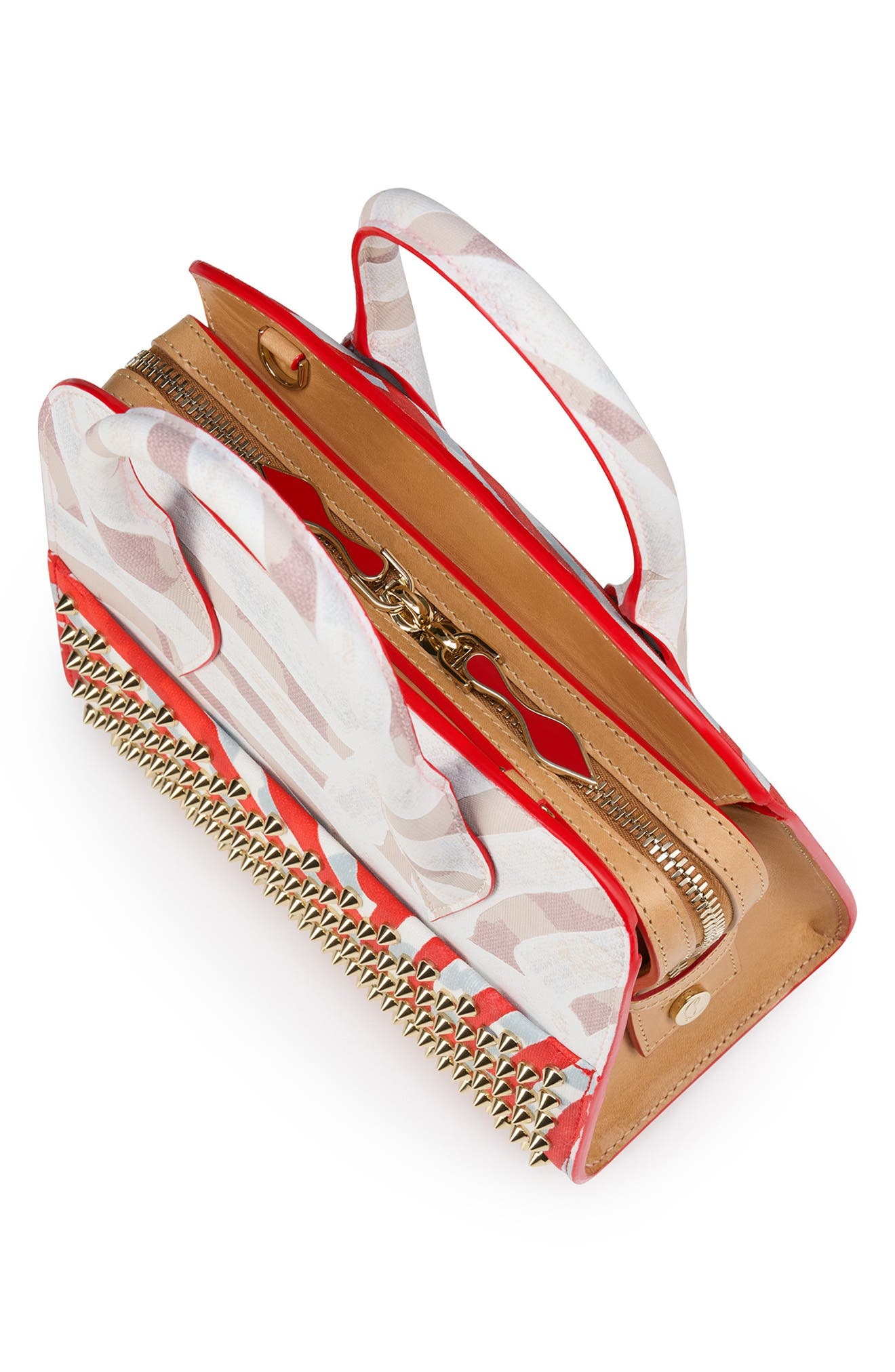 Christian Louboutin Mini Eloise Gaagal Spikes Top Handle Bag in Multi Leche at Nordstrom - 5