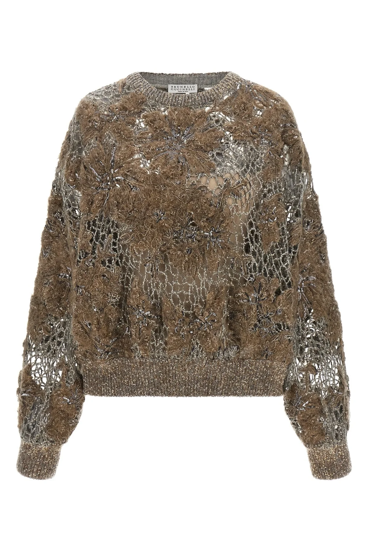 'Whispering Bloom Embroidery' Sweater - 1