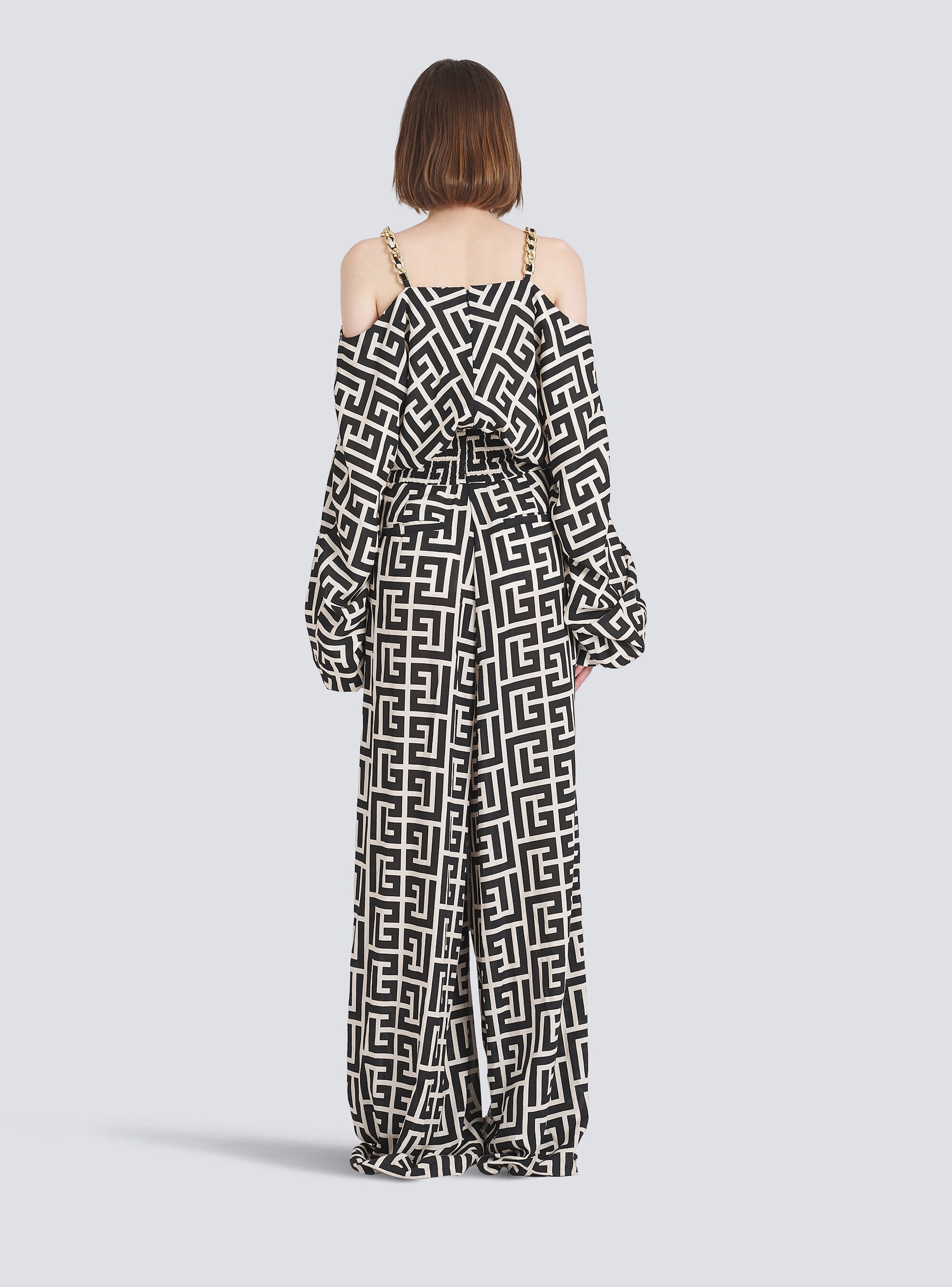 Balmain eco-designed monogram jumpsuit - 4