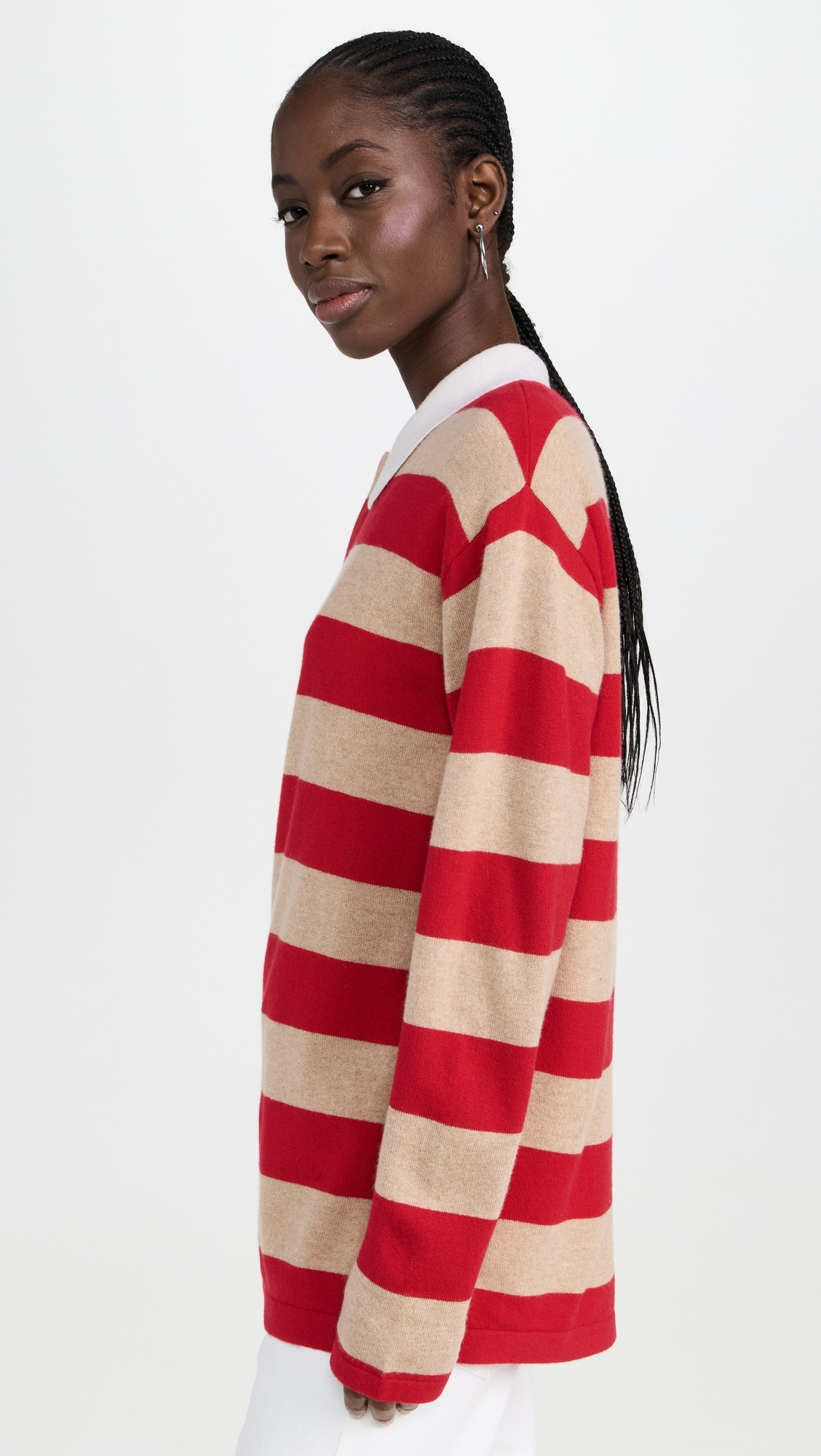 Striped Rugby Cashmere Sweater - 3