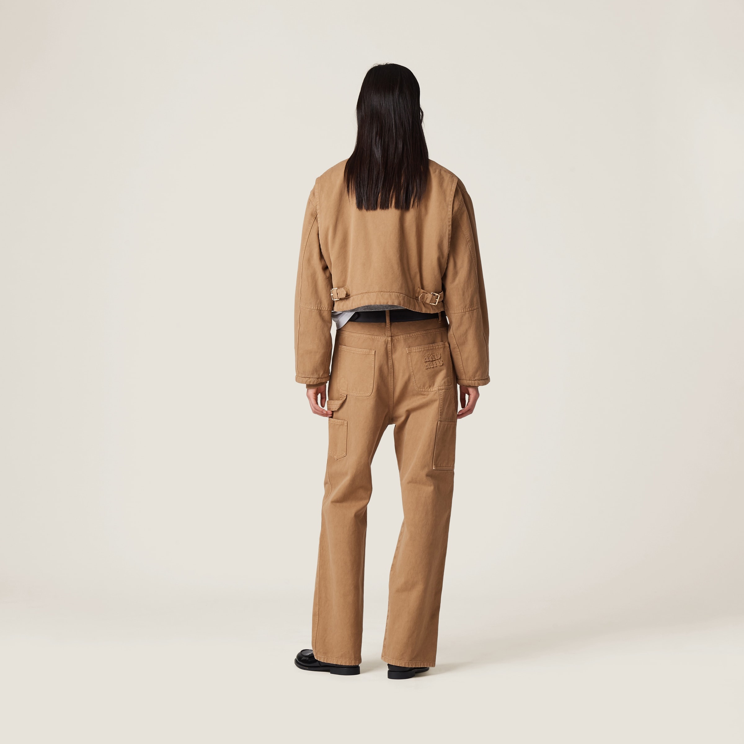 Garment-dyed gabardine pants - 3