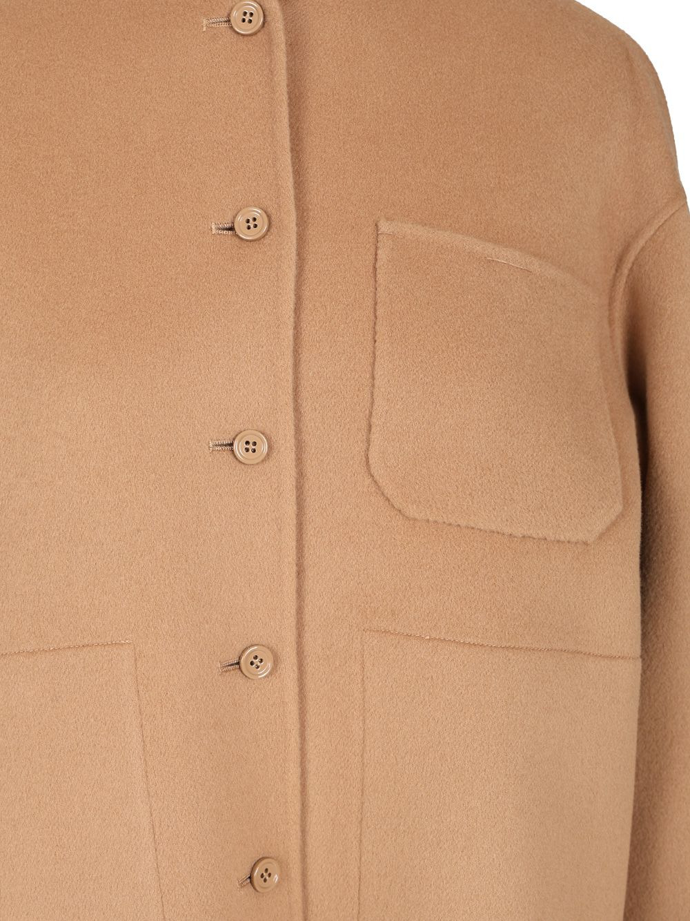 Wool Shirt Jacket Jackets Beige - 4