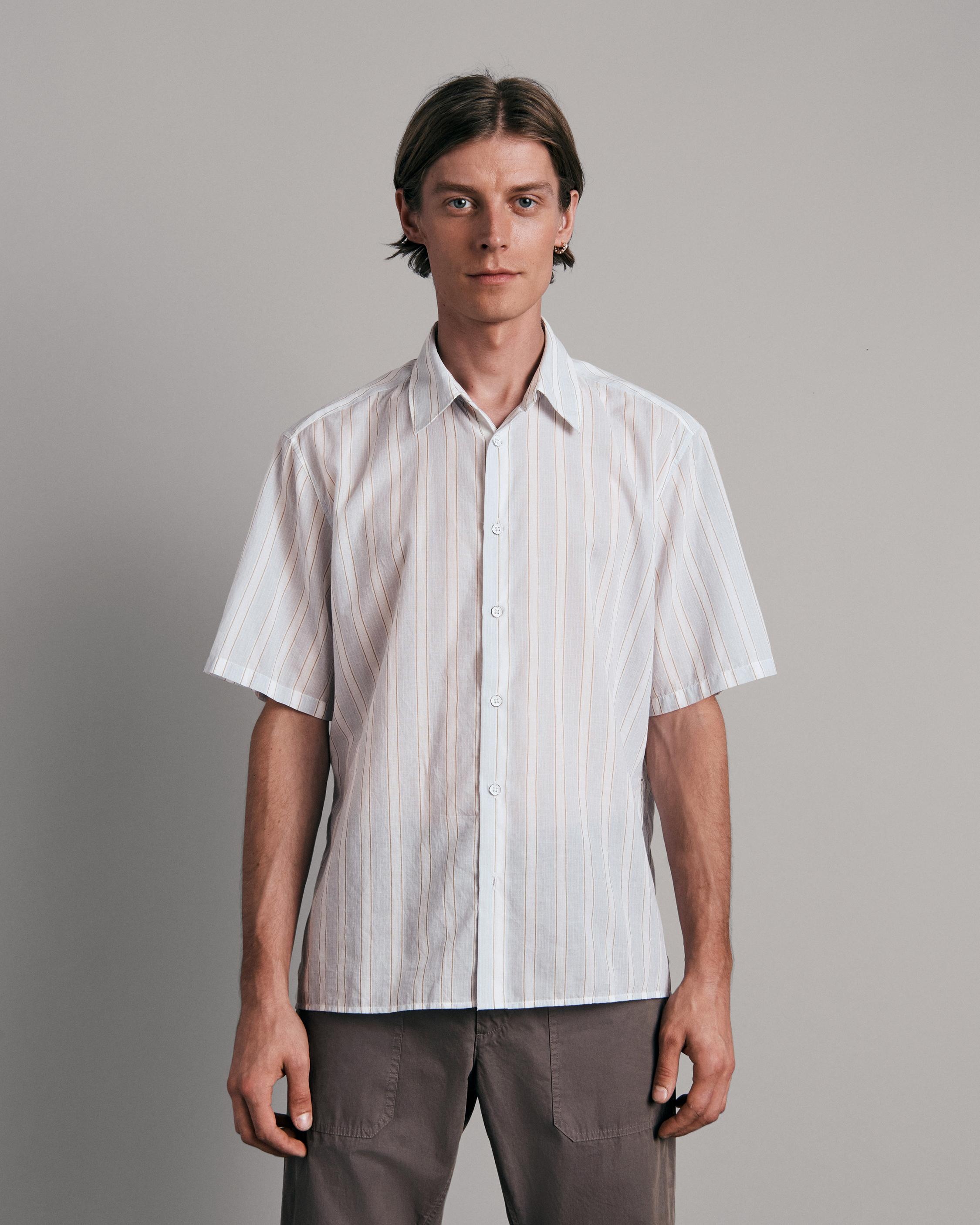 Dalton Stripe Cotton Shirt
Classic Fit Button Down Shirt - 2