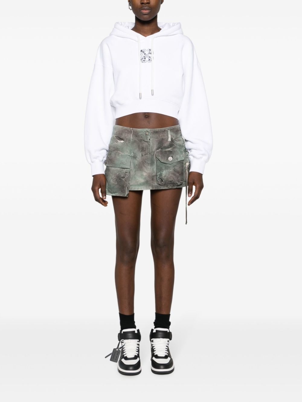 Arrows-embellished cropped hoodie - 4