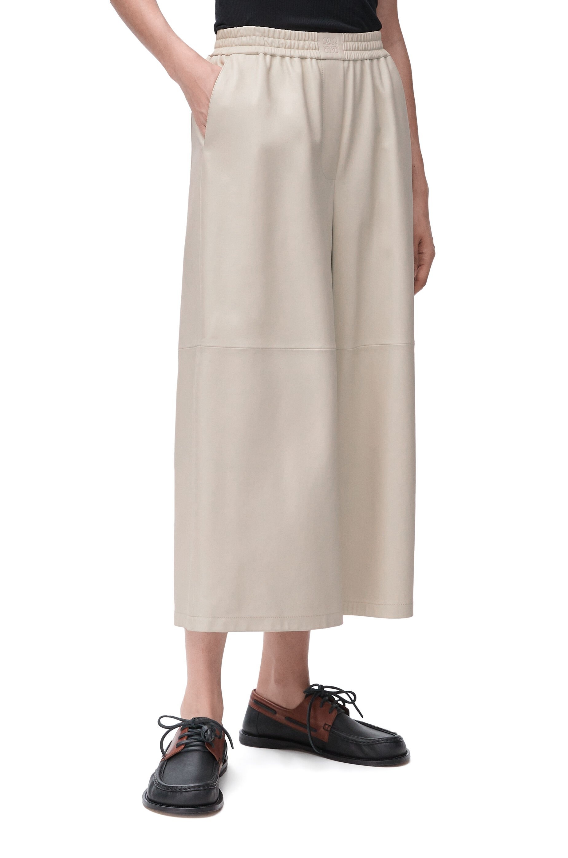 Cropped trousers in nappa lambskin - 3