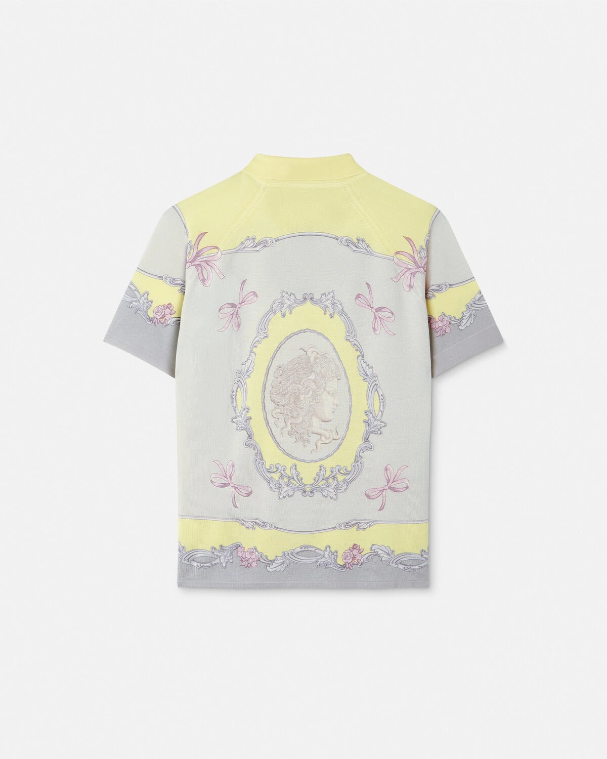 Cameo Silk Knit Oversize Polo Shirt - 3
