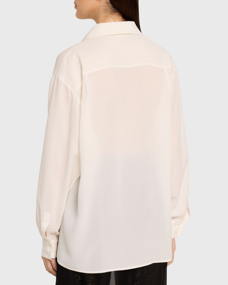 Button-Down Silk Boyfriend Shirt 3